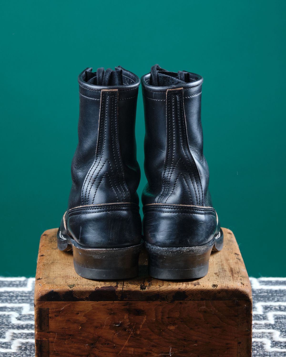 Photo by cliff.bar.nett on November 1, 2025 of the Nicks Lace to Toe Heritage in Horween Black Chromexcel.