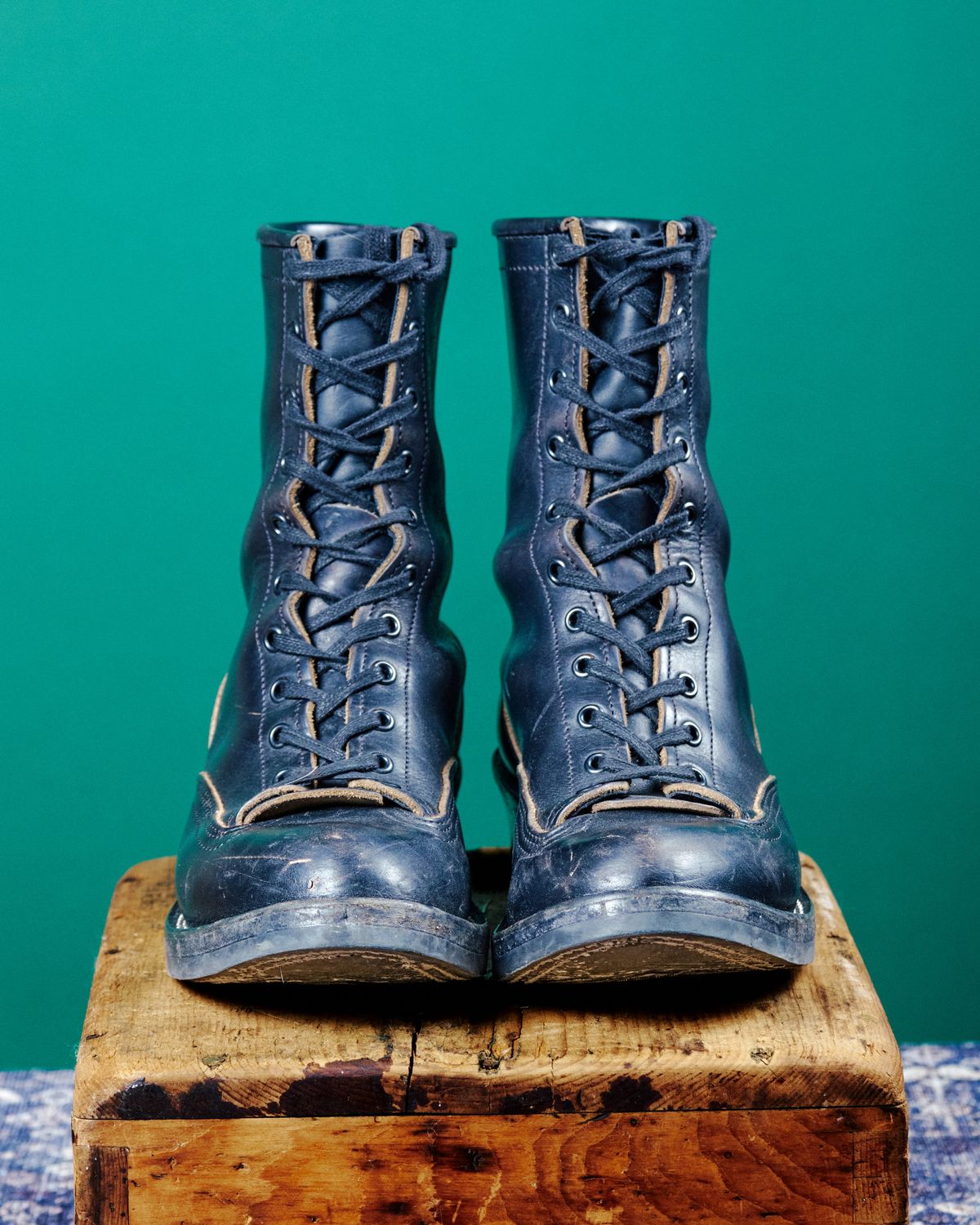 Photo by cliff.bar.nett on February 4, 2026 of the Nicks Lace to Toe Heritage in Horween Black Chromexcel.