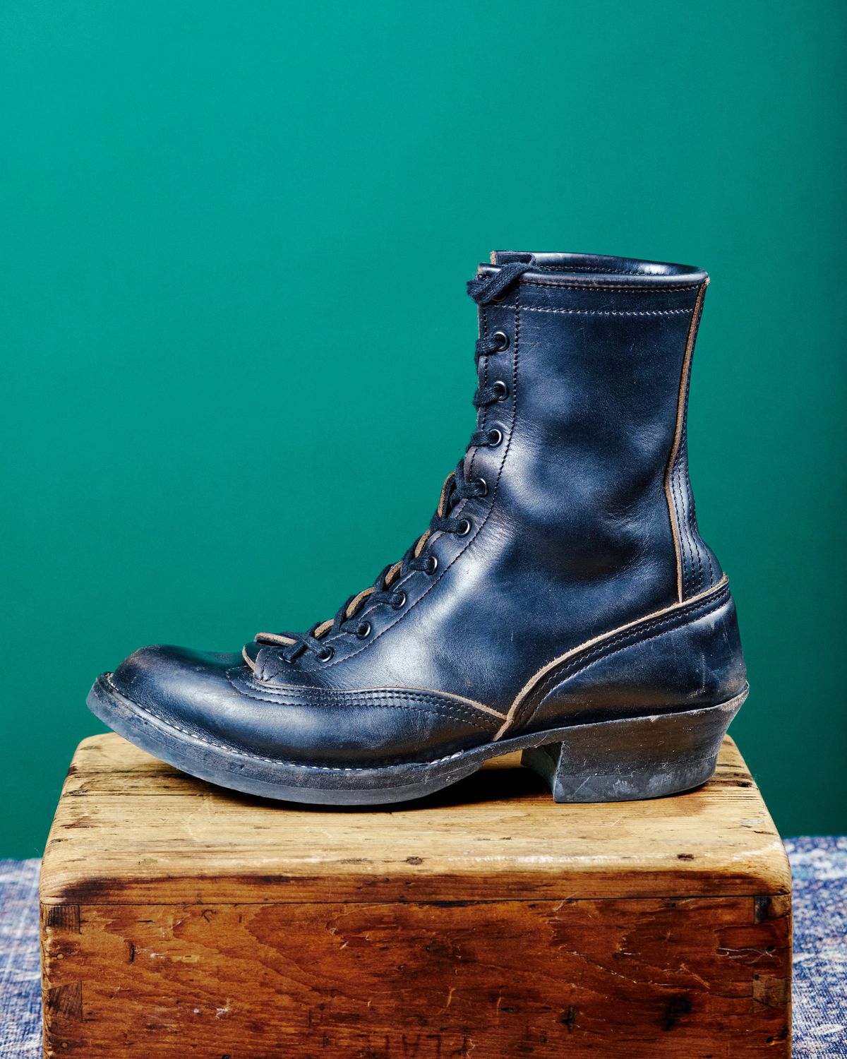 Photo by cliff.bar.nett on February 4, 2026 of the Nicks Lace to Toe Heritage in Horween Black Chromexcel.