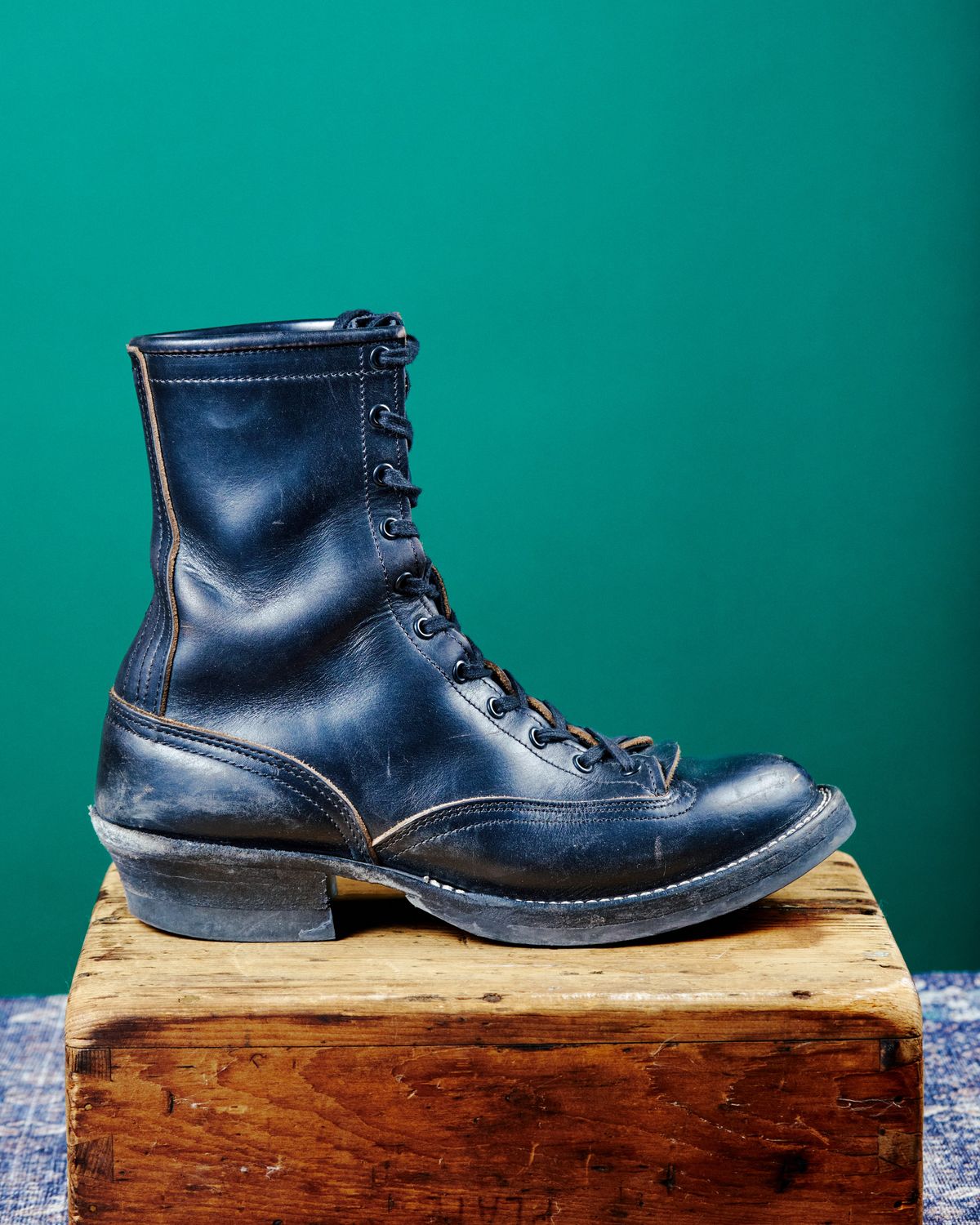 Photo by cliff.bar.nett on February 4, 2026 of the Nicks Lace to Toe Heritage in Horween Black Chromexcel.