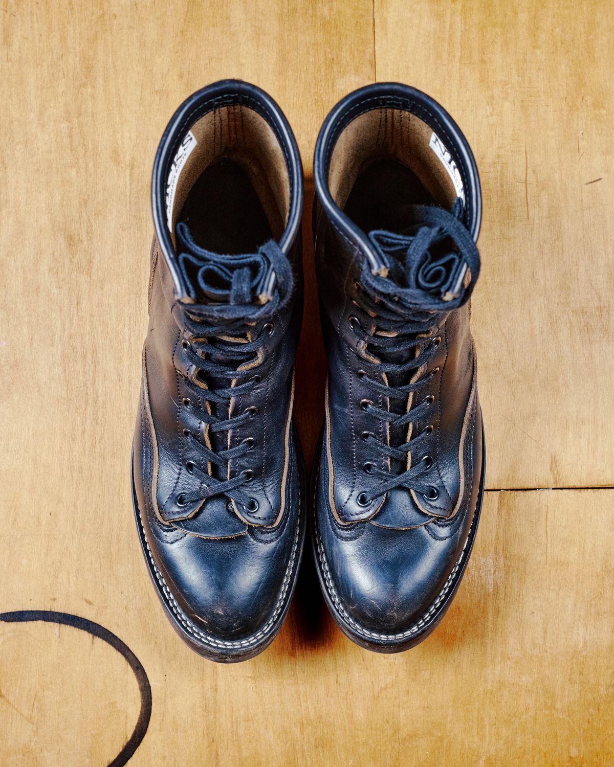Photo by cliff.bar.nett on February 4, 2026 of the Nicks Lace to Toe Heritage in Horween Black Chromexcel.