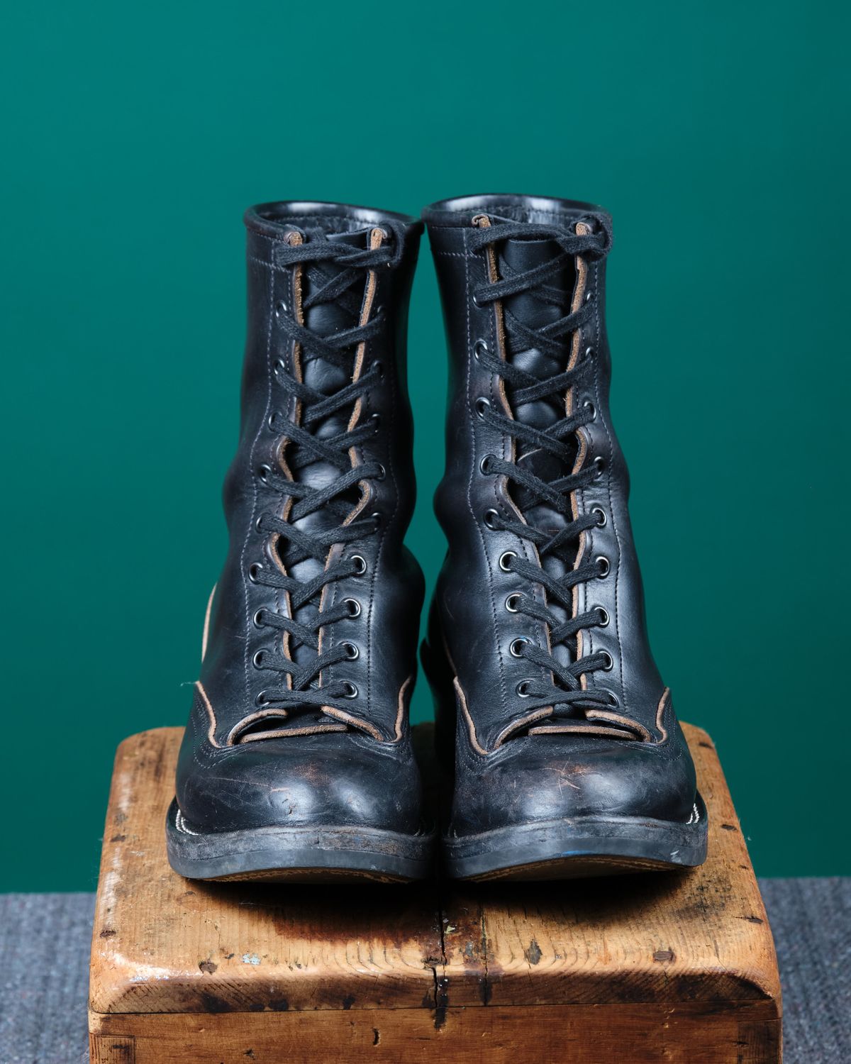 Photo by cliff.bar.nett on February 28, 2026 of the Nicks Lace to Toe Heritage in Horween Black Chromexcel.