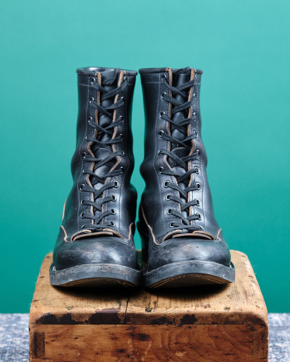 Photo by cliff.bar.nett on April 4, 2026 of the Nicks Lace to Toe Heritage in Horween Black Chromexcel.