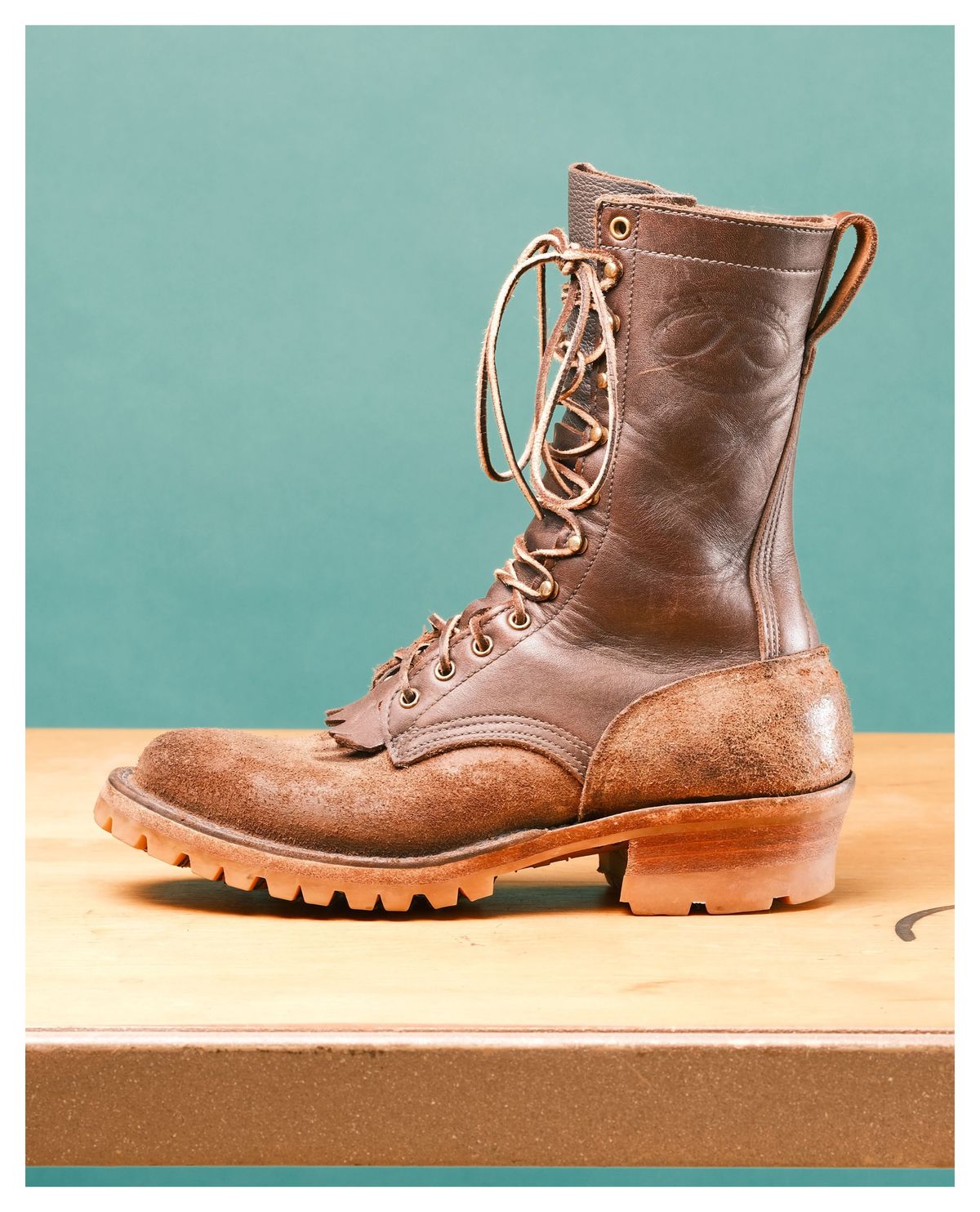 Photo by cliff.bar.nett on February 3, 2024 of the JK Boots Honey Fire Inlander in Seidel Brown Oil Tan.