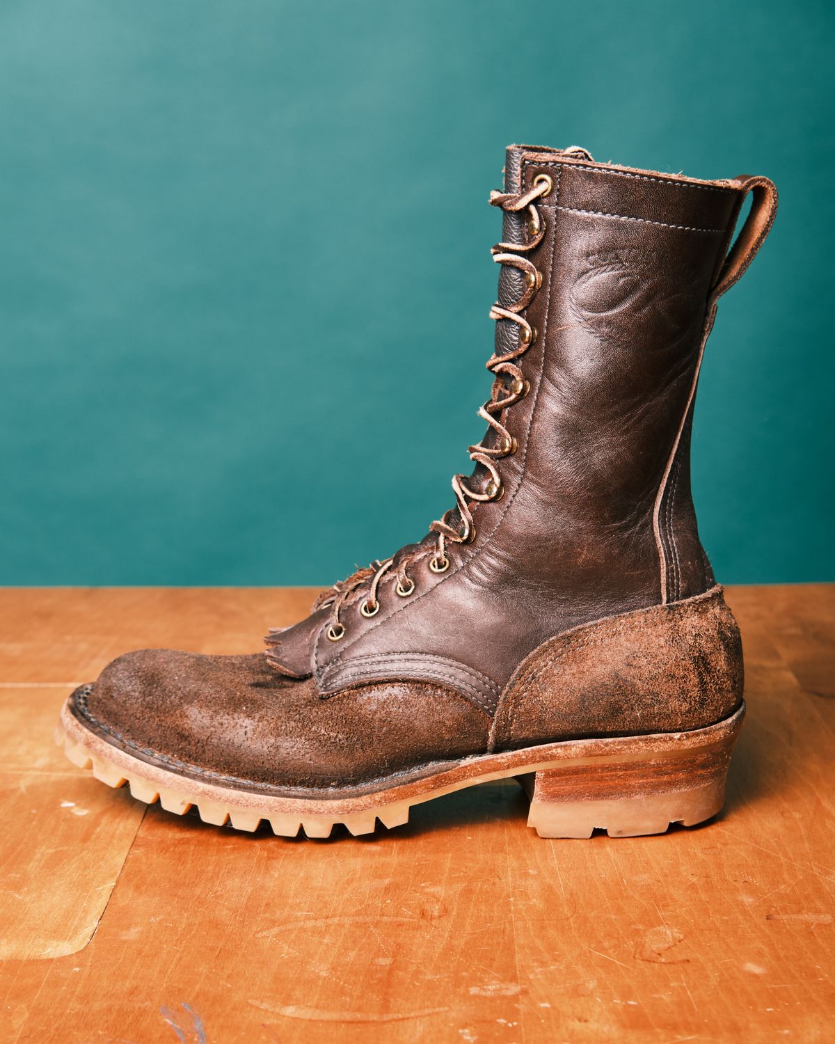Photo by cliff.bar.nett on March 1, 2024 of the JK Boots Honey Fire Inlander in Seidel Brown Oil Tan.