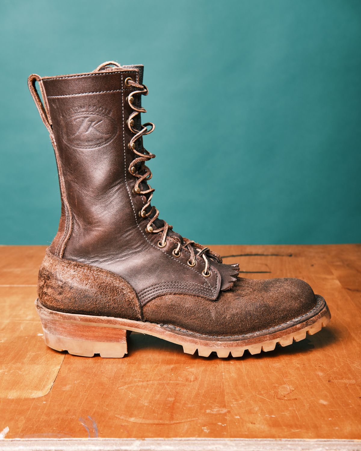 Photo by cliff.bar.nett on March 1, 2024 of the JK Boots Honey Fire Inlander in Seidel Brown Oil Tan.