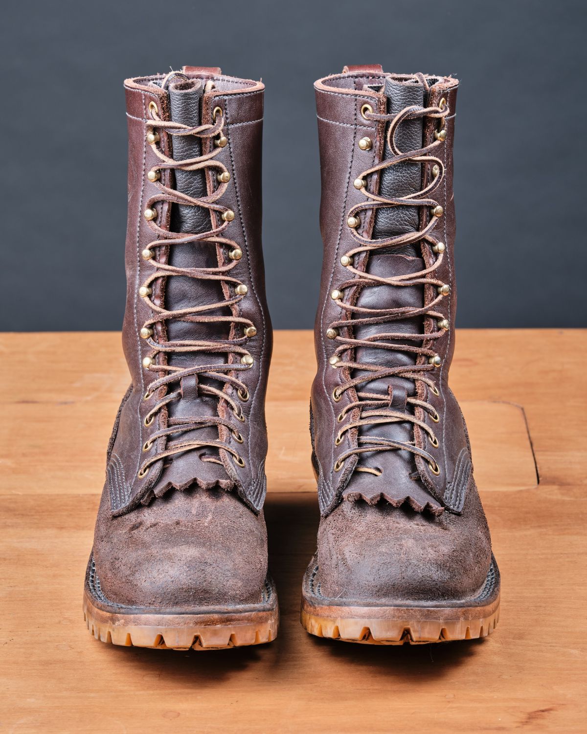 Photo by cliff.bar.nett on April 1, 2024 of the JK Boots Honey Fire Inlander in Seidel Brown Oil Tan.
