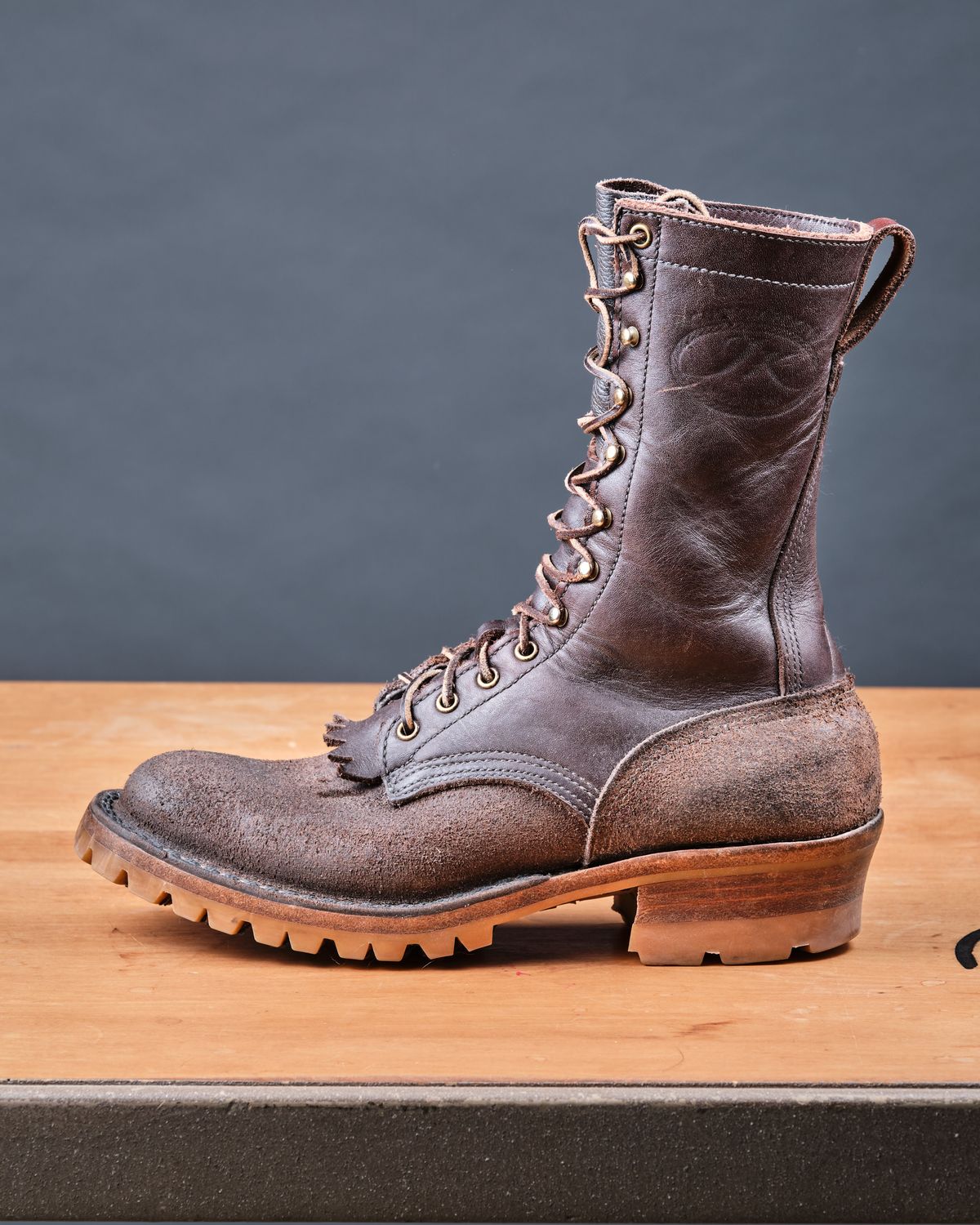 Photo by cliff.bar.nett on April 1, 2024 of the JK Boots Honey Fire Inlander in Seidel Brown Oil Tan.