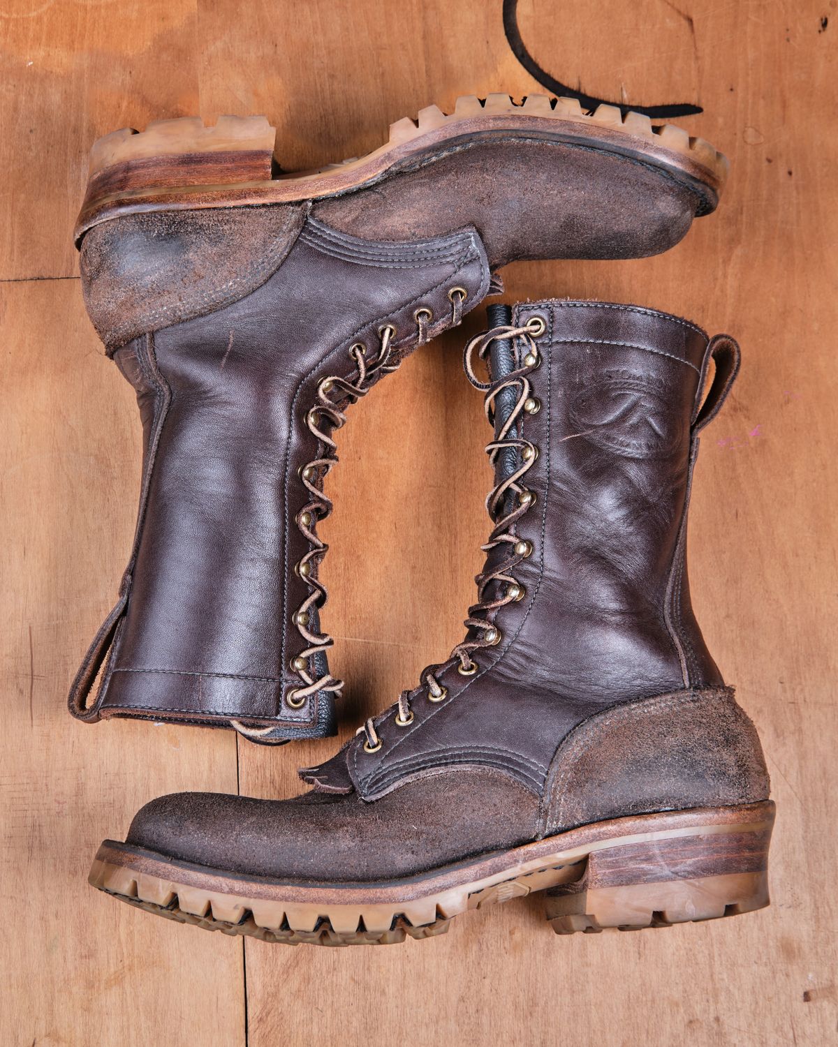 Photo by cliff.bar.nett on April 1, 2024 of the JK Boots Honey Fire Inlander in Seidel Brown Oil Tan.