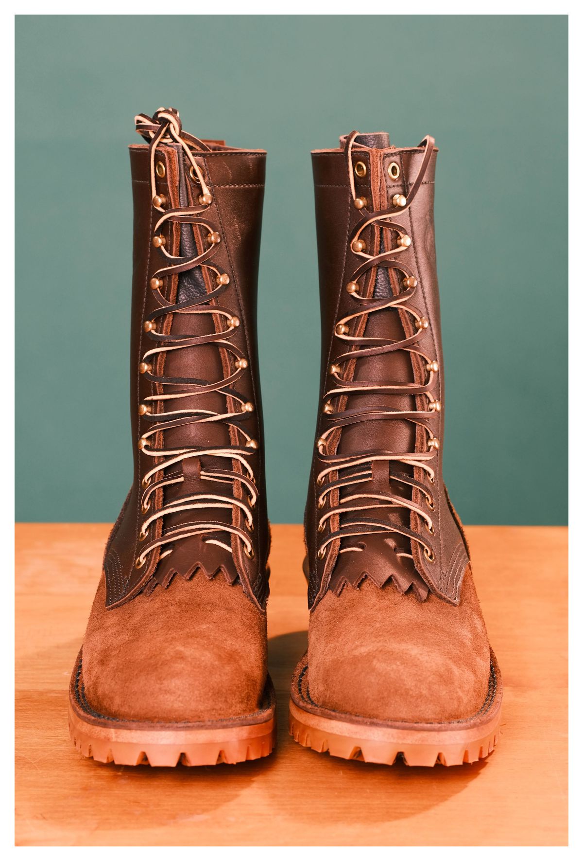Photo by cliff.bar.nett on October 1, 2023 of the JK Boots Honey Fire Inlander in Seidel Brown Oil Tan.