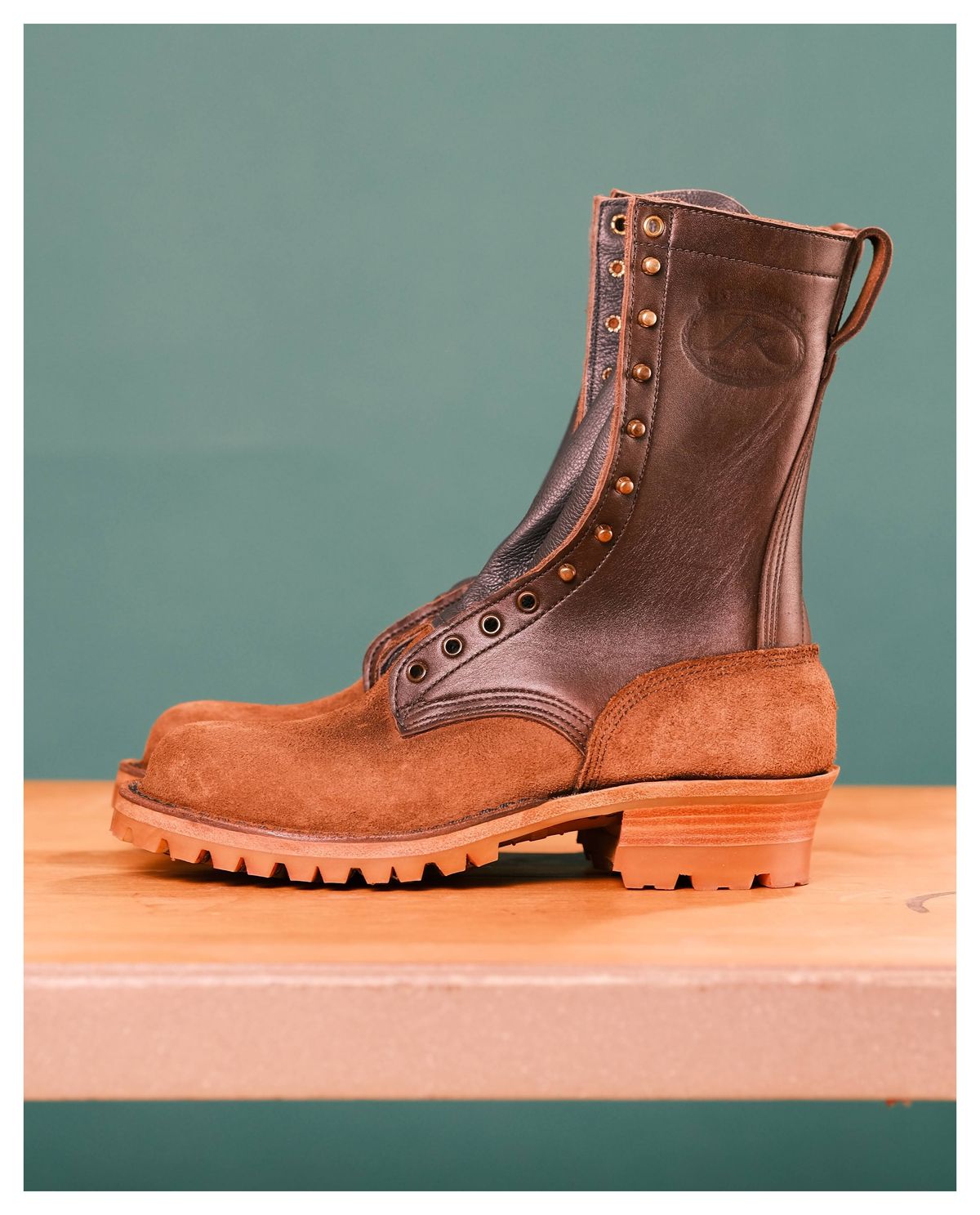 Photo by cliff.bar.nett on October 1, 2023 of the JK Boots Honey Fire Inlander in Seidel Brown Oil Tan.