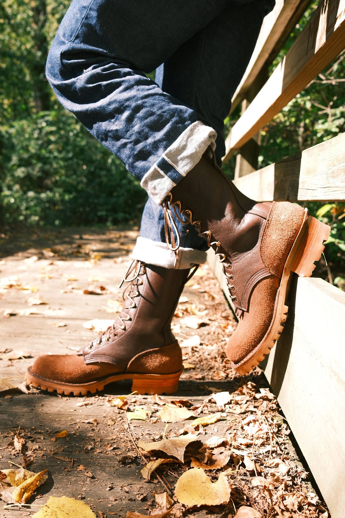 Photo by cliff.bar.nett on October 7, 2023 of the JK Boots Honey Fire Inlander in Seidel Brown Oil Tan.