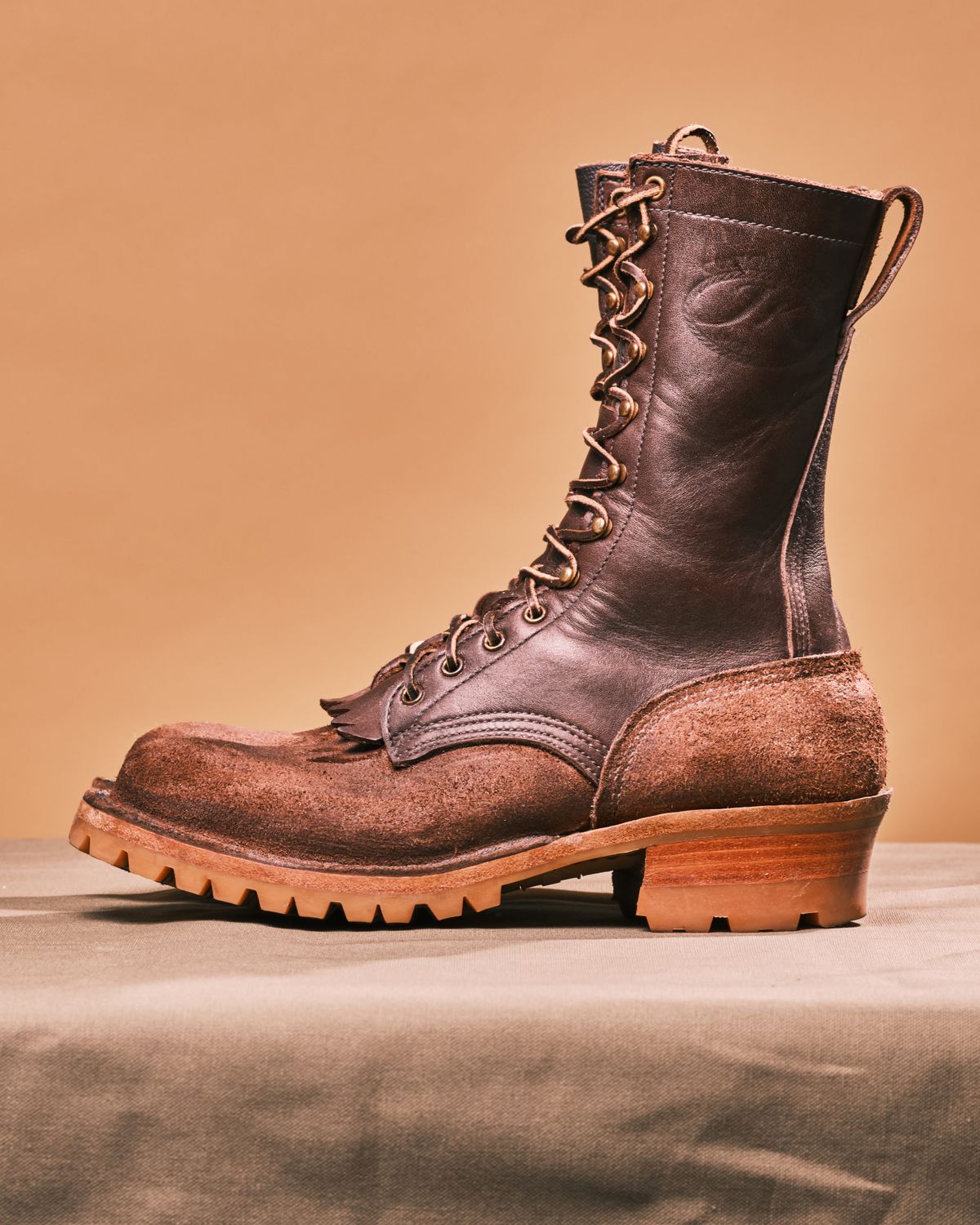 Photo by cliff.bar.nett on November 3, 2023 of the JK Boots Honey Fire Inlander in Seidel Brown Oil Tan.