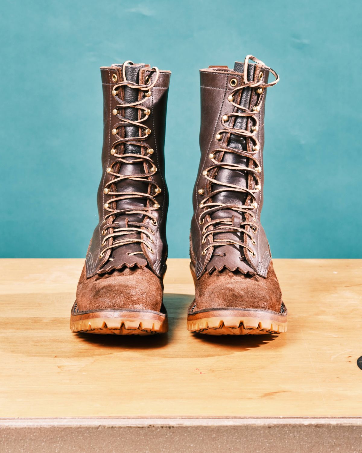Photo by cliff.bar.nett on December 2, 2023 of the JK Boots Honey Fire Inlander in Seidel Brown Oil Tan.