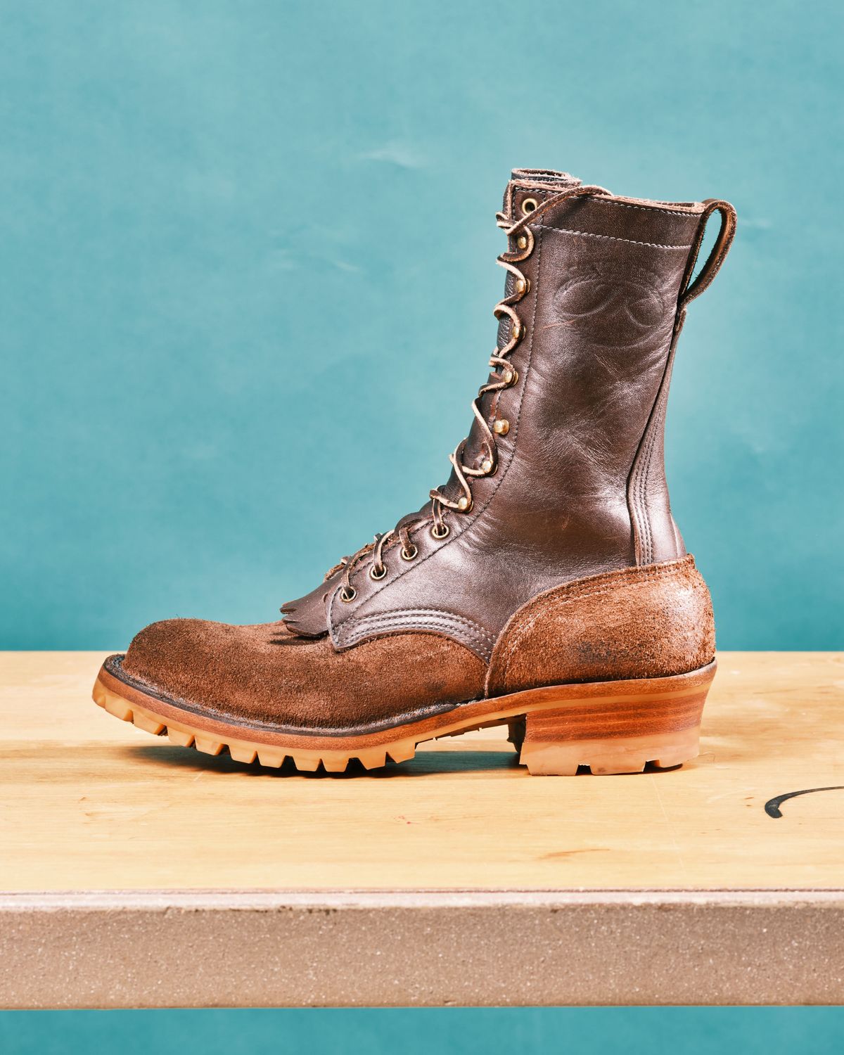 Photo by cliff.bar.nett on December 2, 2023 of the JK Boots Honey Fire Inlander in Seidel Brown Oil Tan.