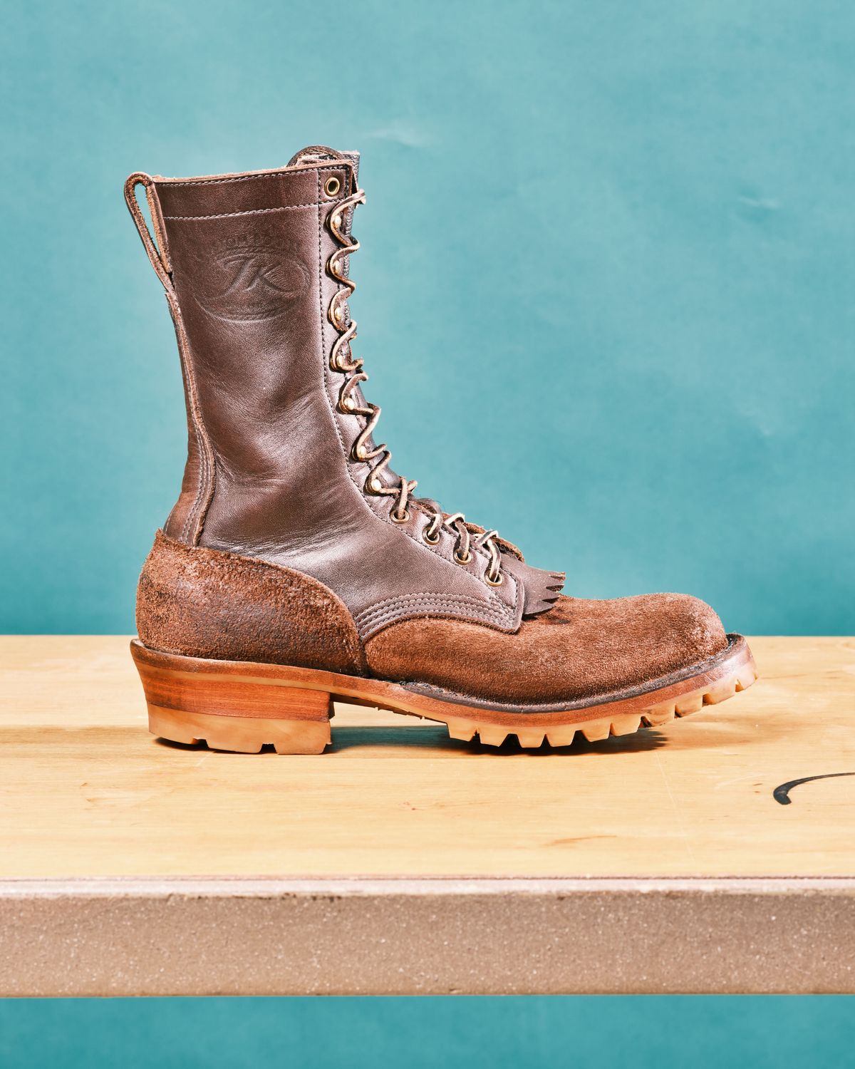 Photo by cliff.bar.nett on December 2, 2023 of the JK Boots Honey Fire Inlander in Seidel Brown Oil Tan.