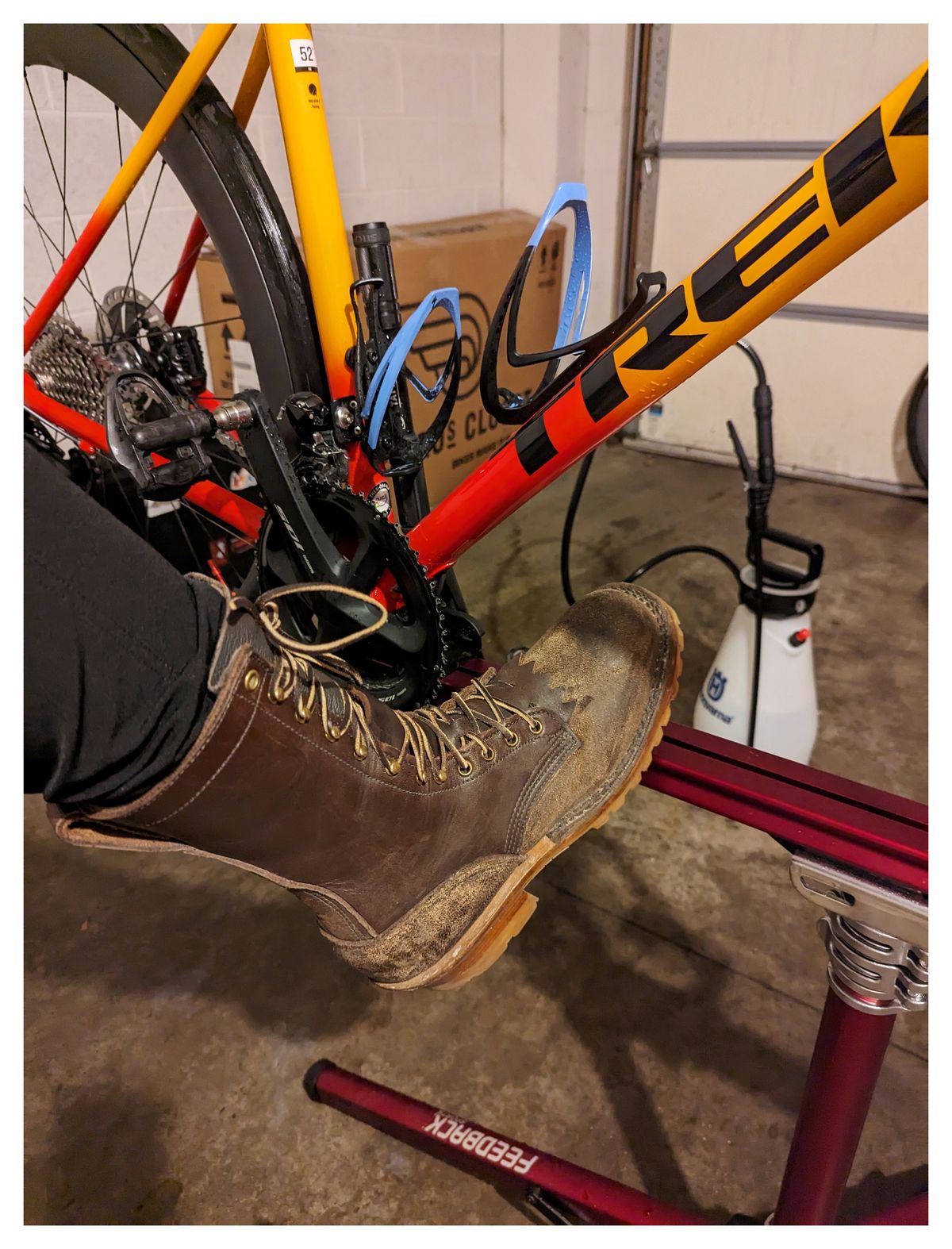Photo by cliff.bar.nett on January 1, 2024 of the JK Boots Honey Fire Inlander in Seidel Brown Oil Tan.