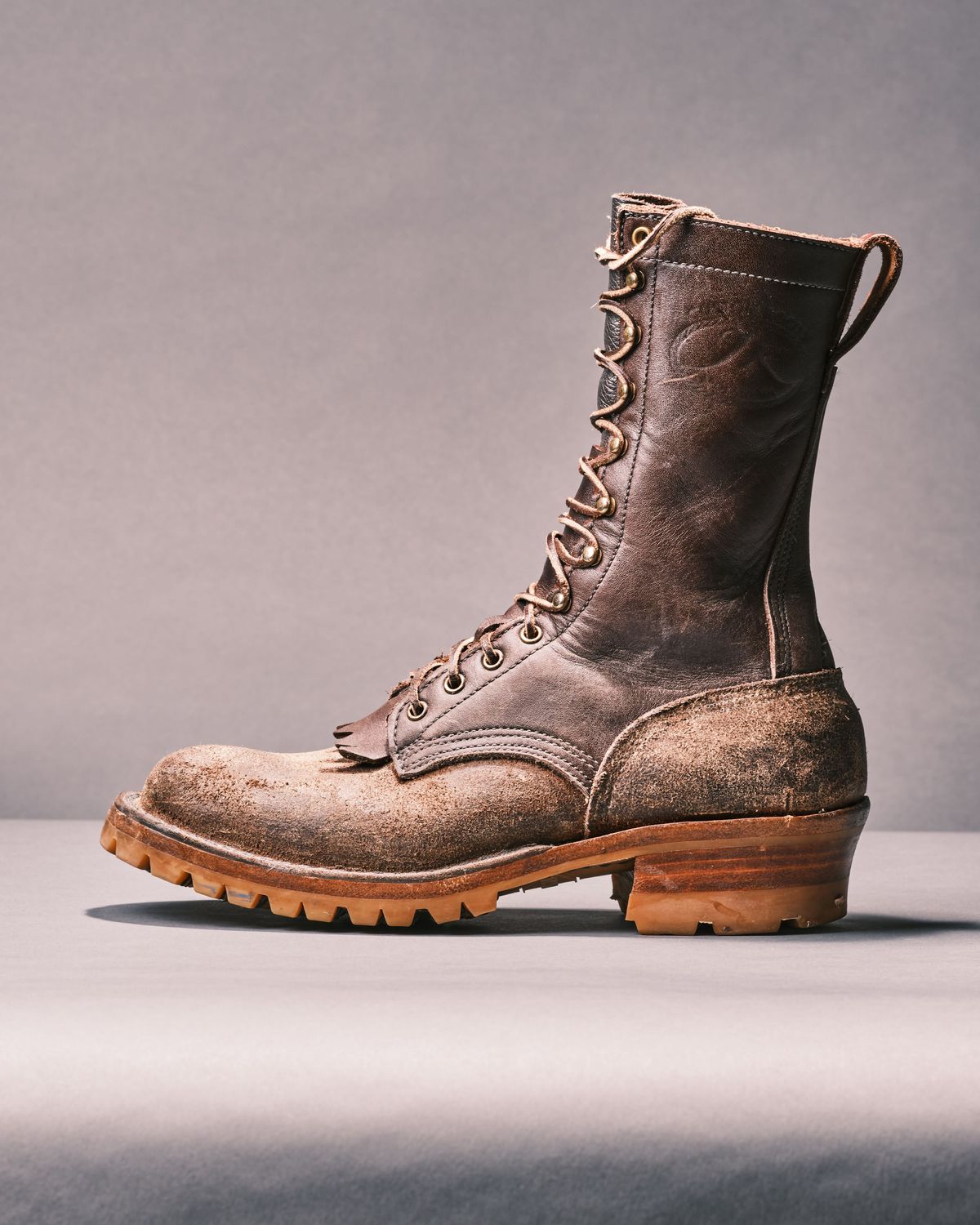 Photo by cliff.bar.nett on January 2, 2024 of the JK Boots Honey Fire Inlander in Seidel Brown Oil Tan.