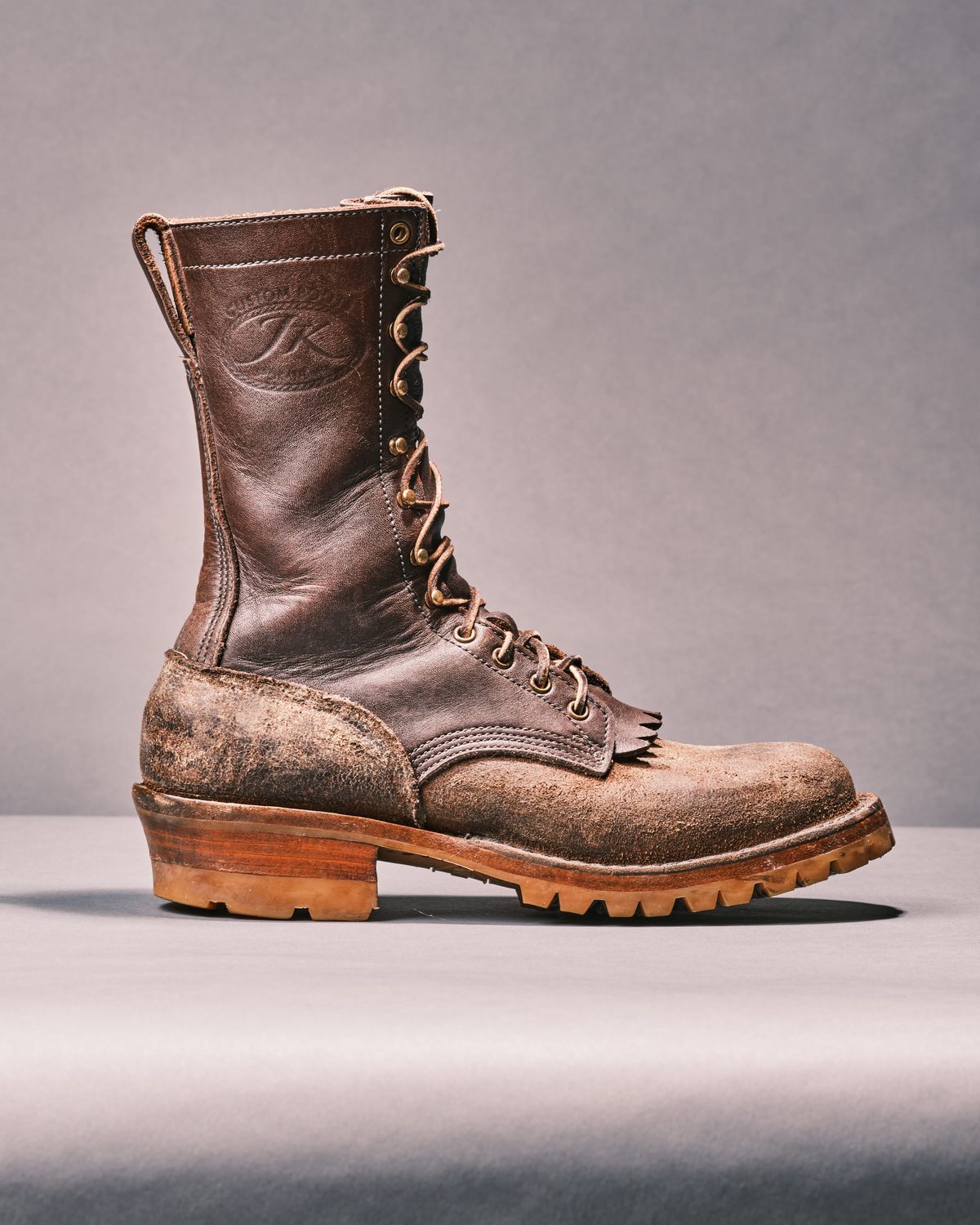 Photo by cliff.bar.nett on January 2, 2024 of the JK Boots Honey Fire Inlander in Seidel Brown Oil Tan.