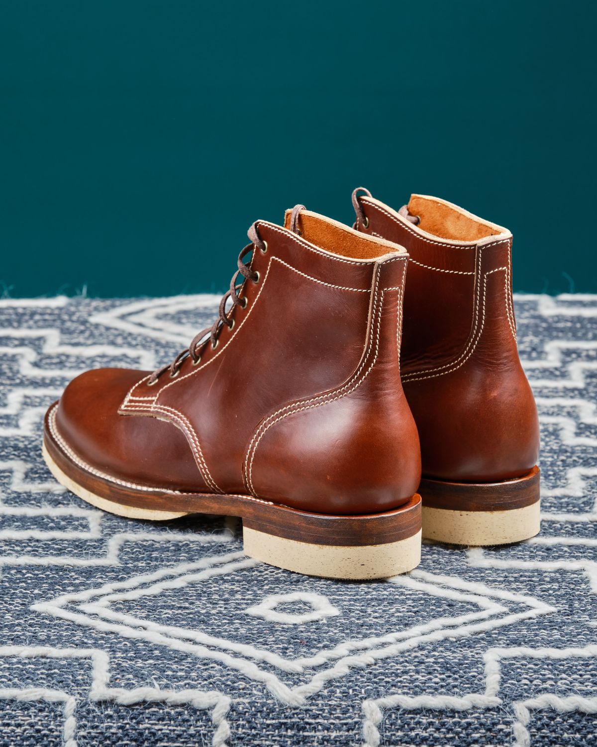 Photo by cliff.bar.nett on August 13, 2024 of the Oldspeed Service Boot 6” in Horween Timber Chromexcel.