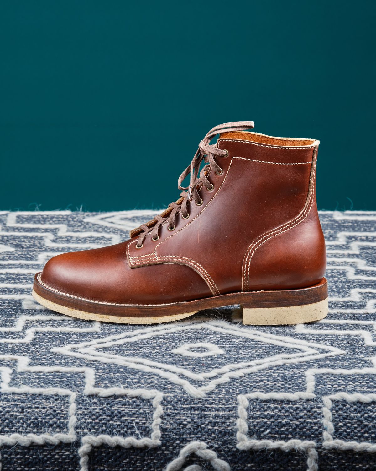 Photo by cliff.bar.nett on August 13, 2024 of the Oldspeed Service Boot 6” in Horween Timber Chromexcel.