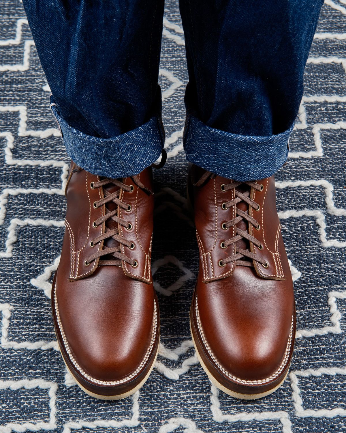 Photo by cliff.bar.nett on August 13, 2024 of the Oldspeed Service Boot 6” in Horween Timber Chromexcel.