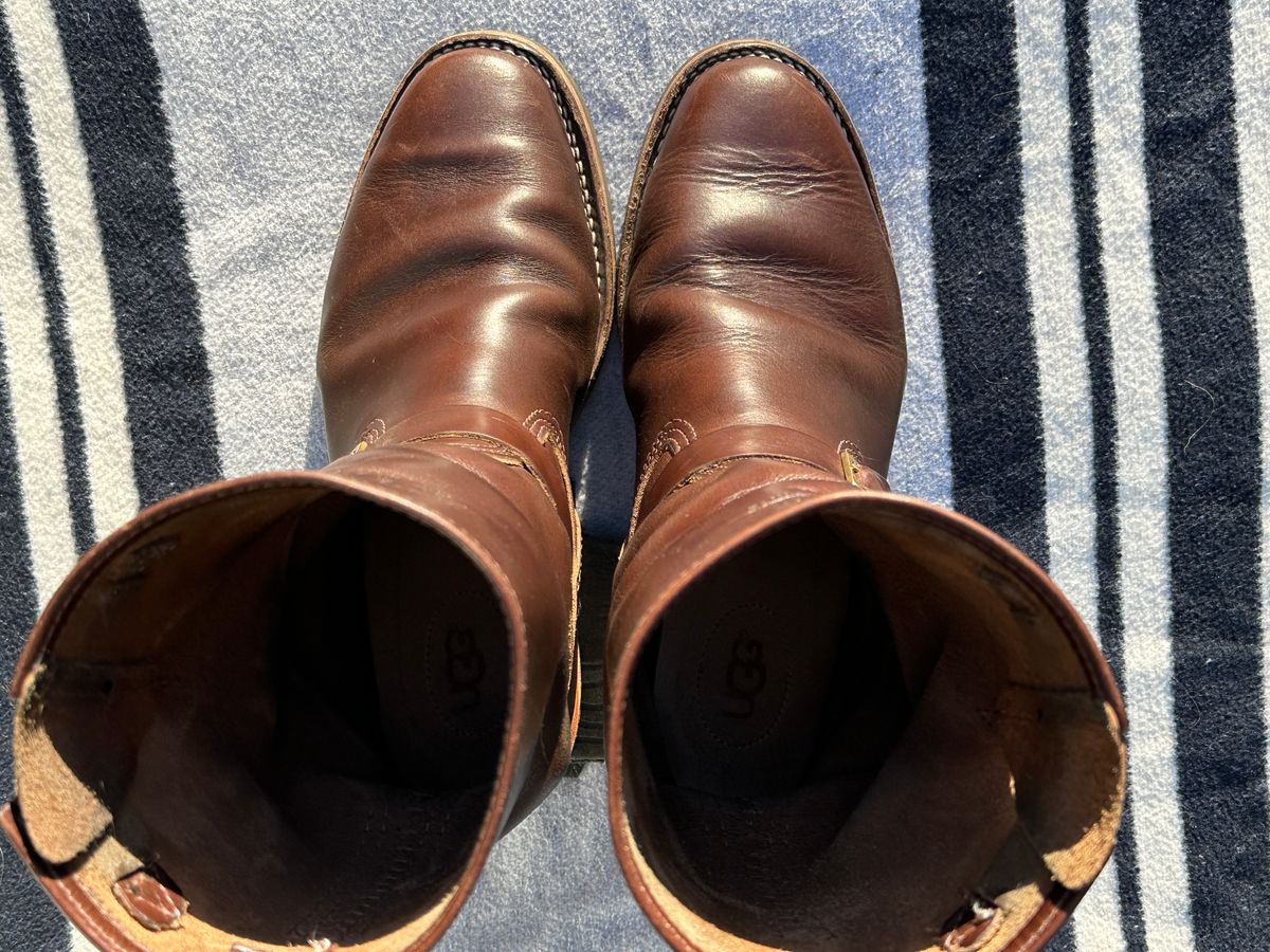Photo by soleamp on December 6, 2022 of the Wesco Mister Lou in Horween Brown Chromexcel.