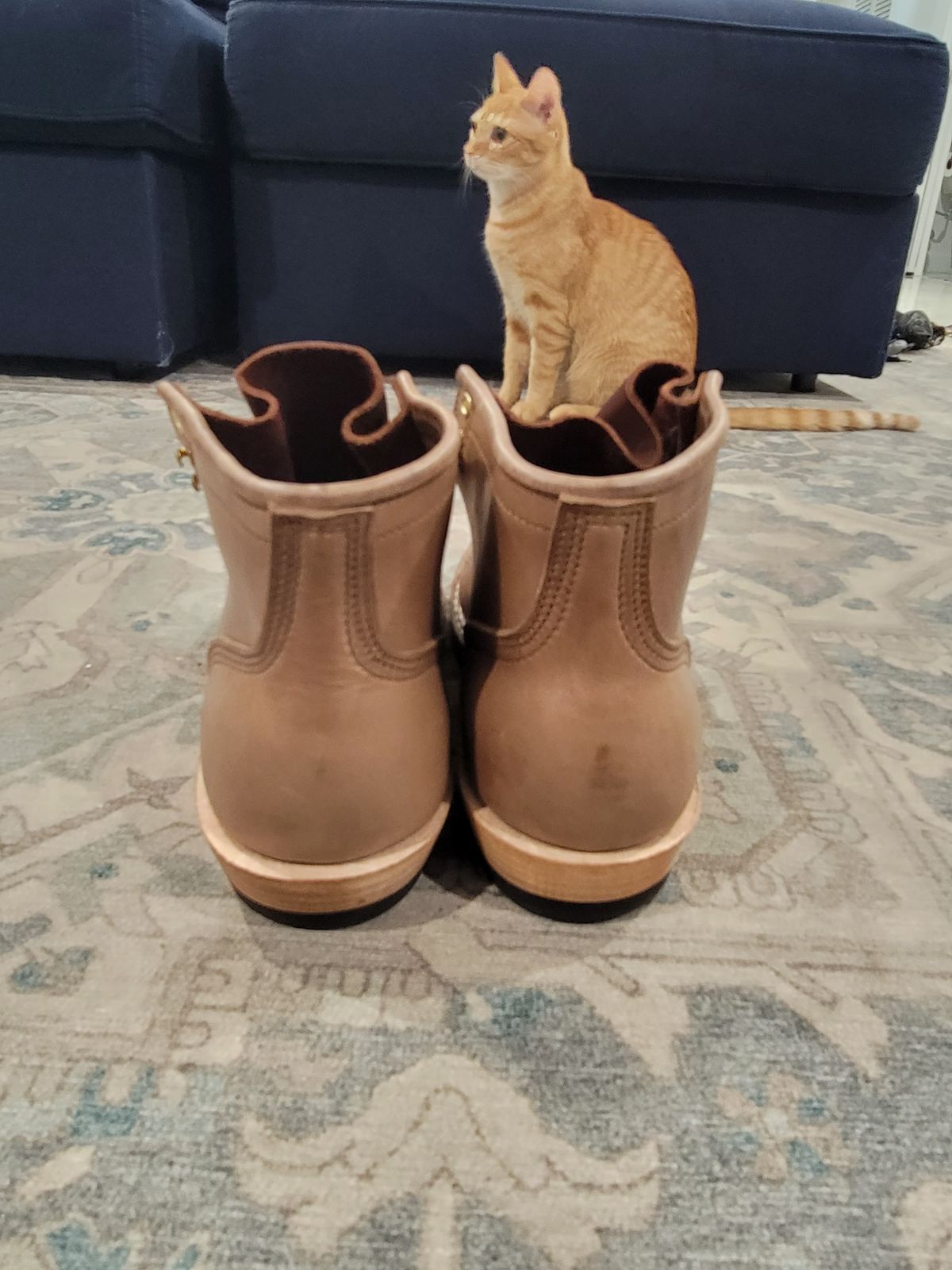 Photo by ShadyBoots on November 2, 2023 of the Nicks MTO in Horween Natural Chromexcel.
