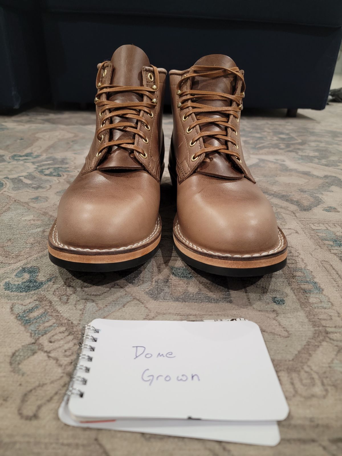 Photo by ShadyBoots on November 2, 2023 of the Nicks MTO in Horween Natural Chromexcel.