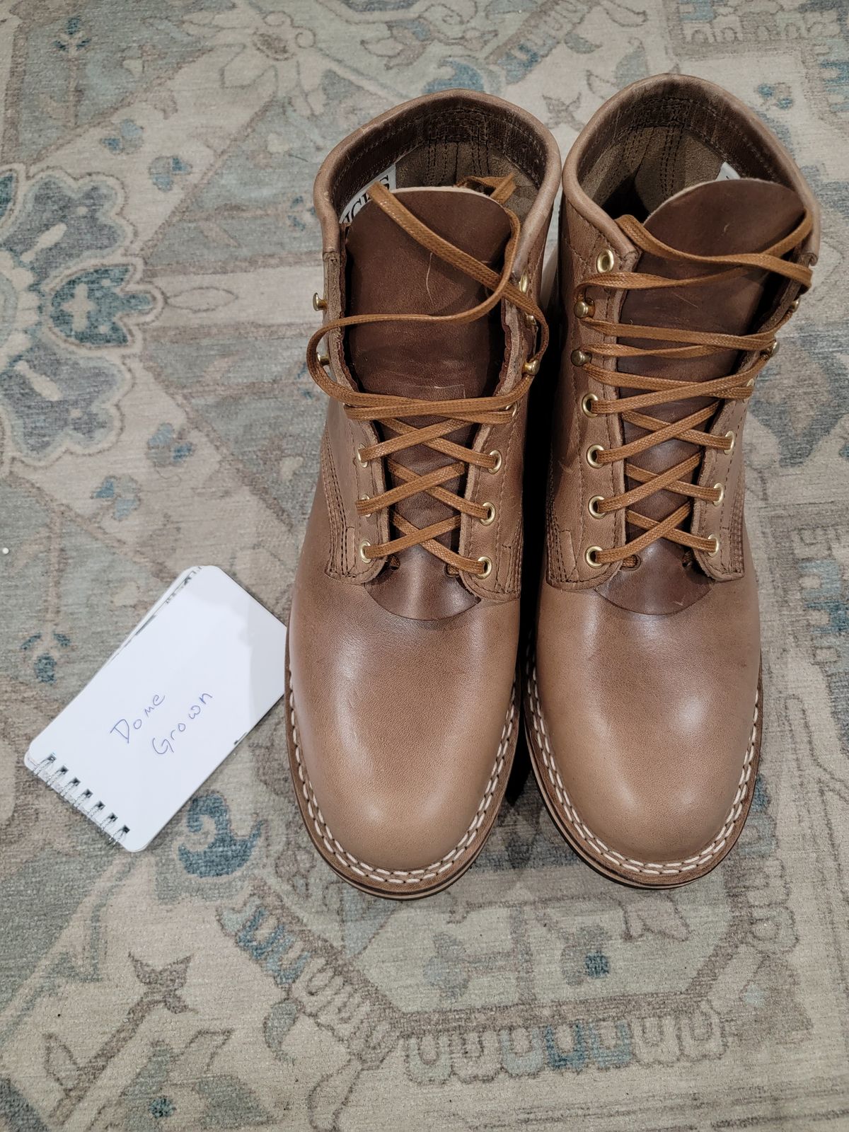 Photo by ShadyBoots on November 2, 2023 of the Nicks MTO in Horween Natural Chromexcel.