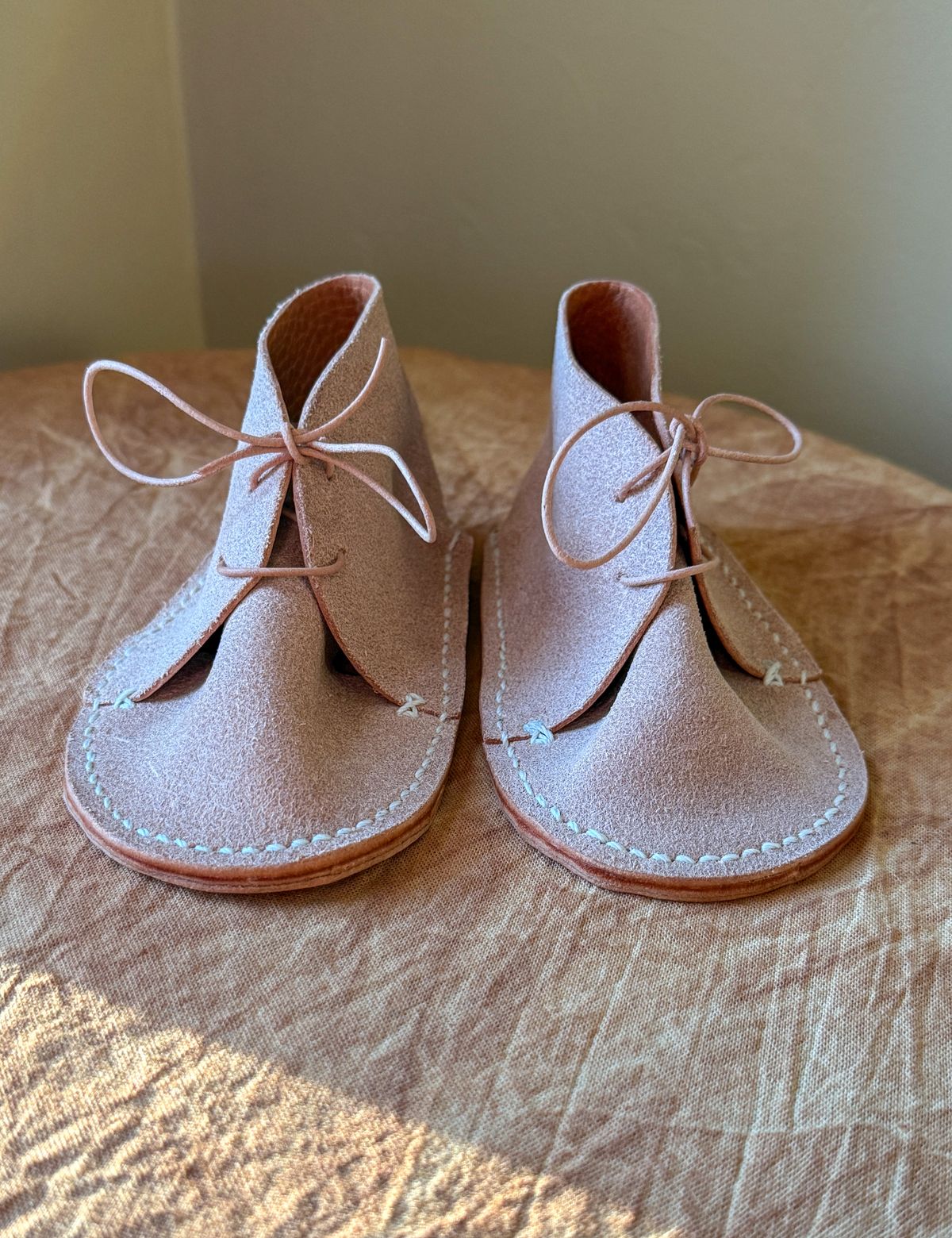 Photo by titletowngoods on November 5, 2025 of the Titletown Goods Chukka in Wickett & Craig Russet Milled Traditional Harness.