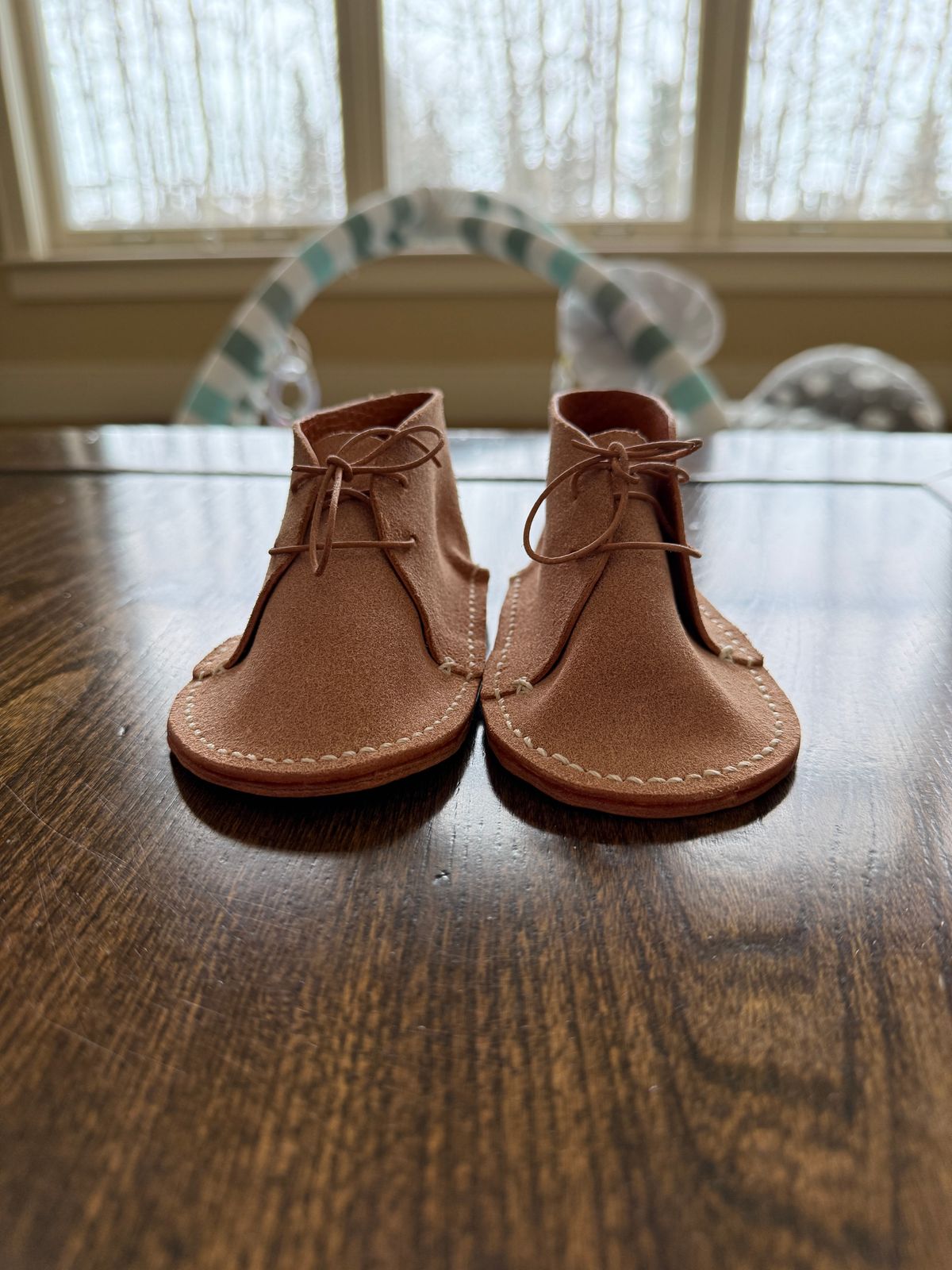 Photo by titletowngoods on December 5, 2025 of the Titletown Goods Chukka in Wickett & Craig Russet Milled Traditional Harness.