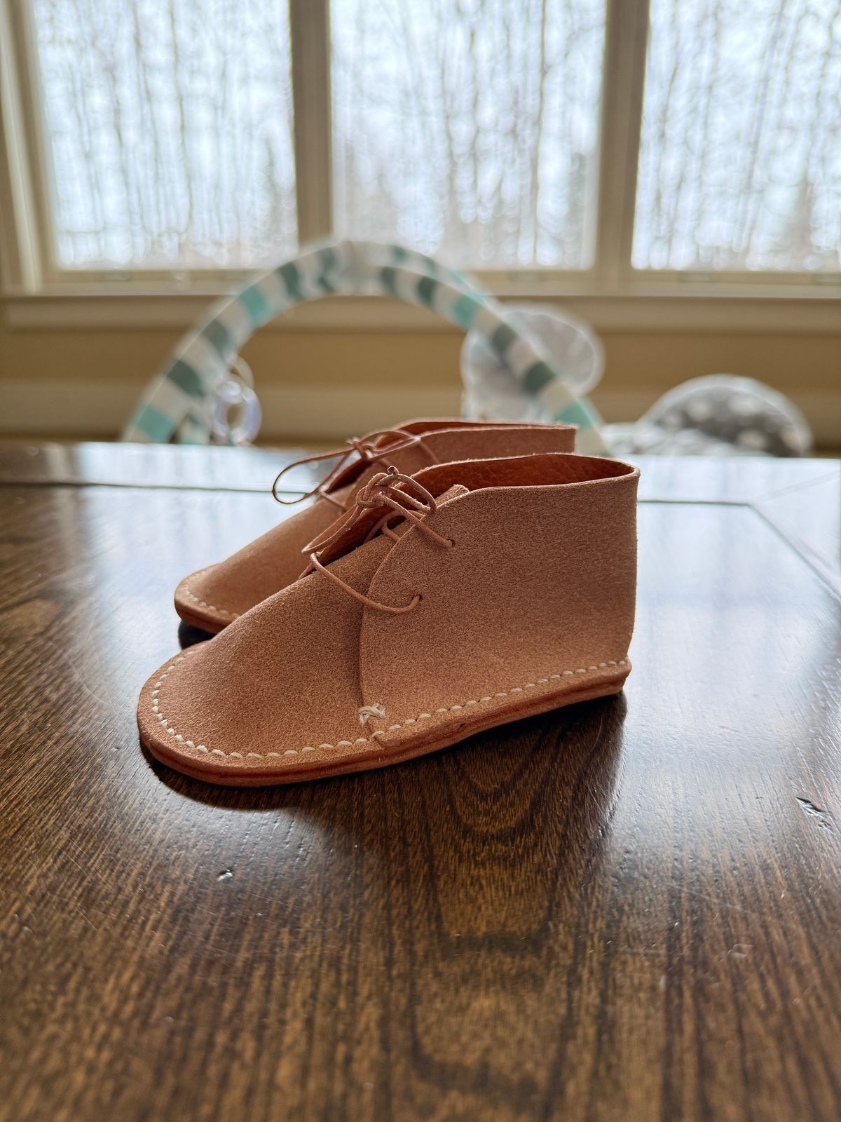 Photo by titletowngoods on December 5, 2025 of the Titletown Goods Chukka in Wickett & Craig Russet Milled Traditional Harness.