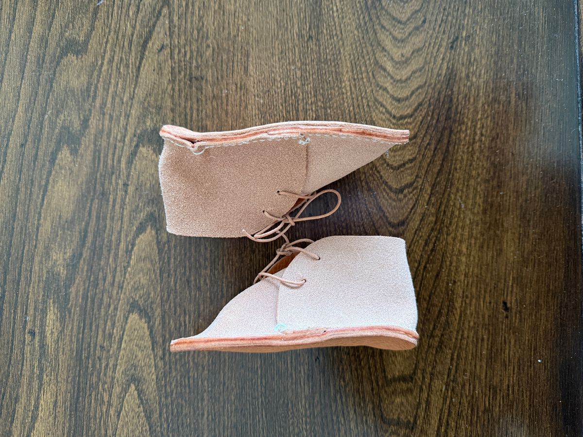 Photo by titletowngoods on December 5, 2025 of the Titletown Goods Chukka in Wickett & Craig Russet Milled Traditional Harness.