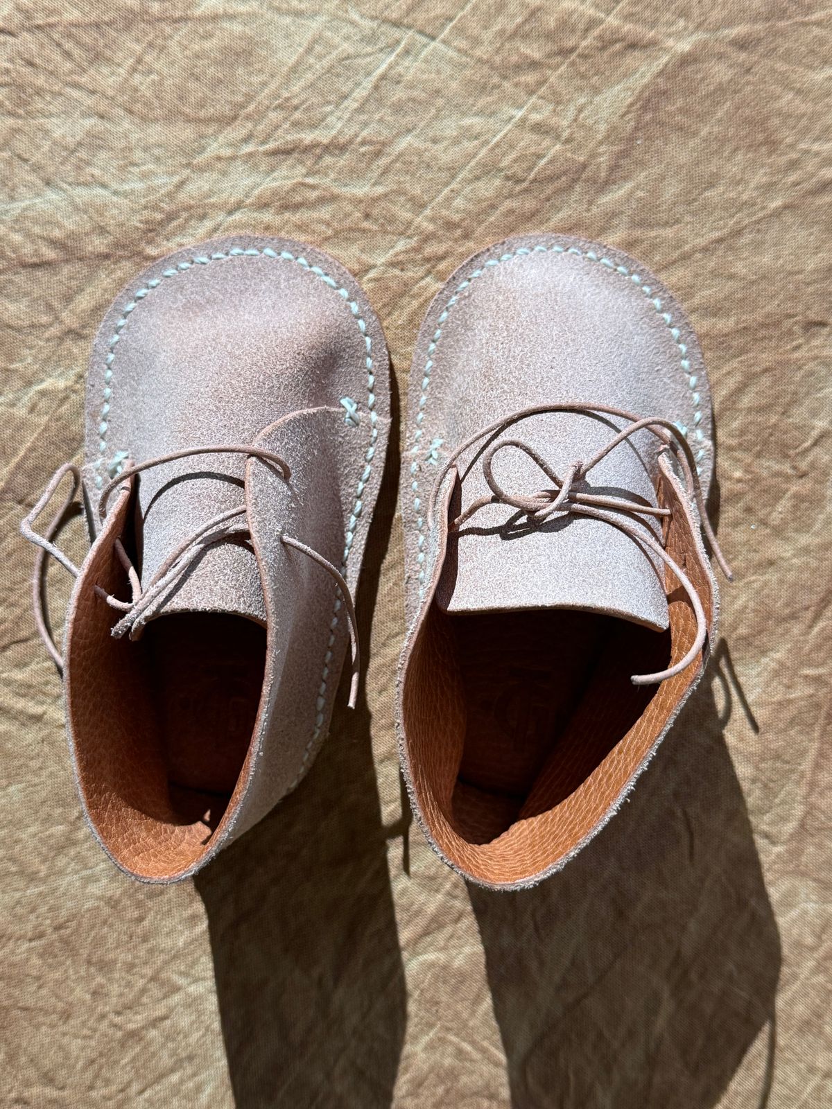 Photo by titletowngoods on January 5, 2026 of the Titletown Goods Chukka in Wickett & Craig Russet Milled Traditional Harness.