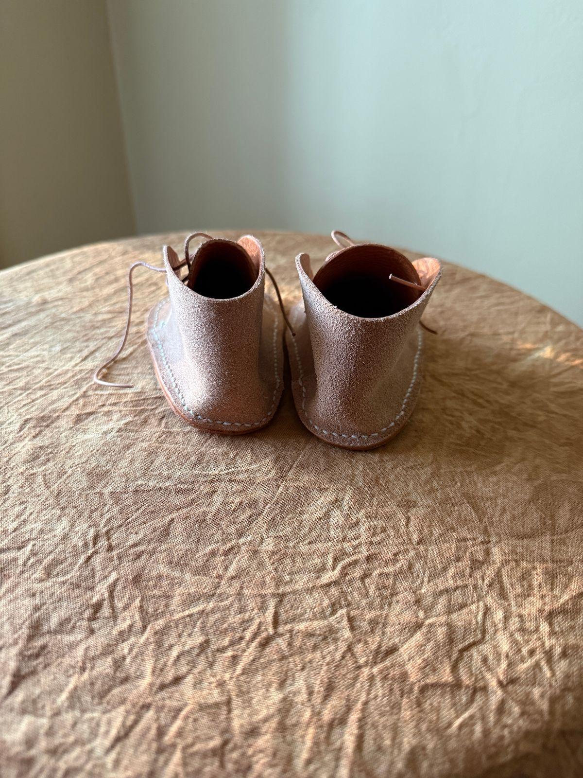 Photo by titletowngoods on February 4, 2026 of the Titletown Goods Chukka in Wickett & Craig Russet Milled Traditional Harness.