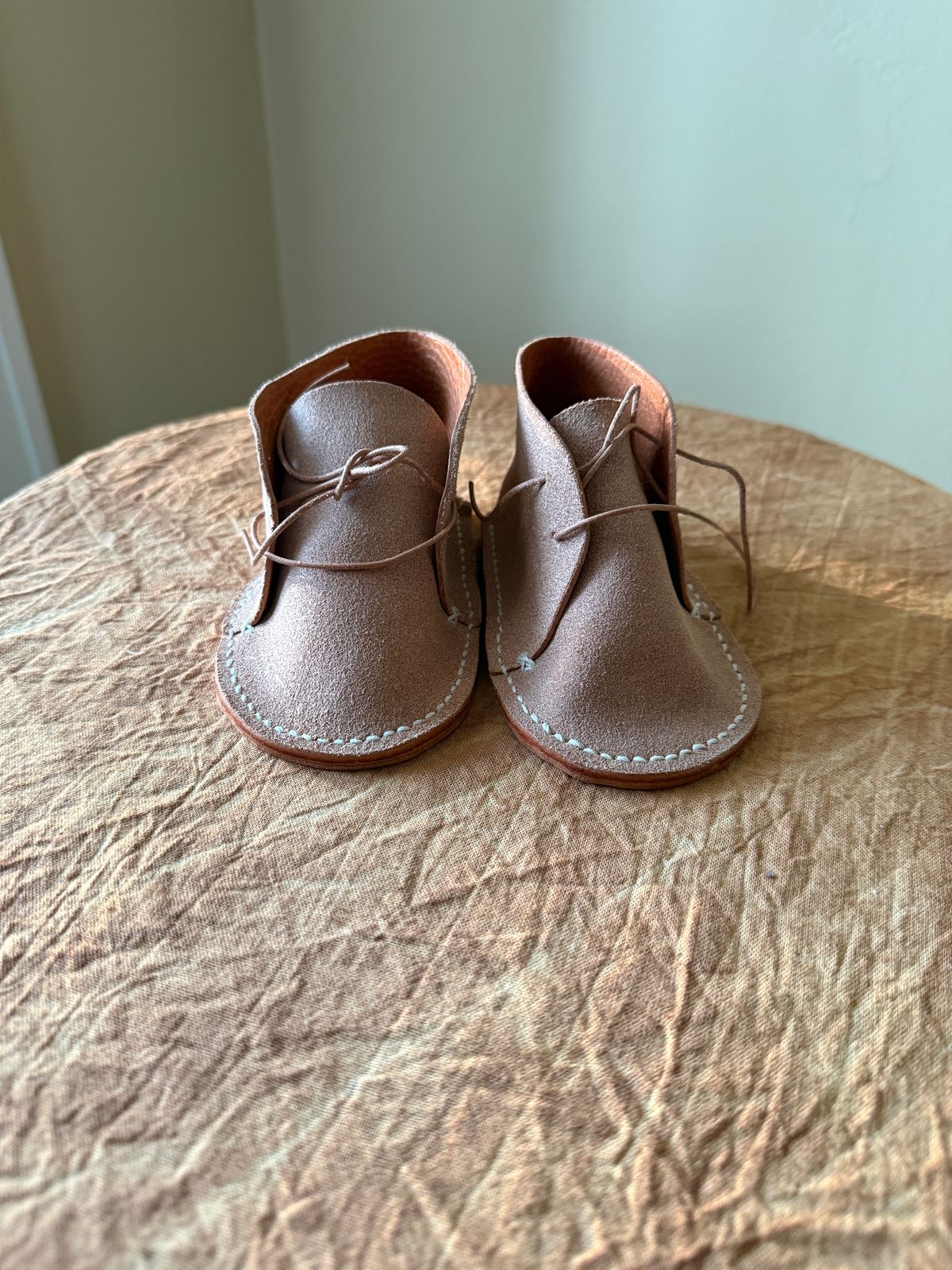 Photo by titletowngoods on February 4, 2026 of the Titletown Goods Chukka in Wickett & Craig Russet Milled Traditional Harness.