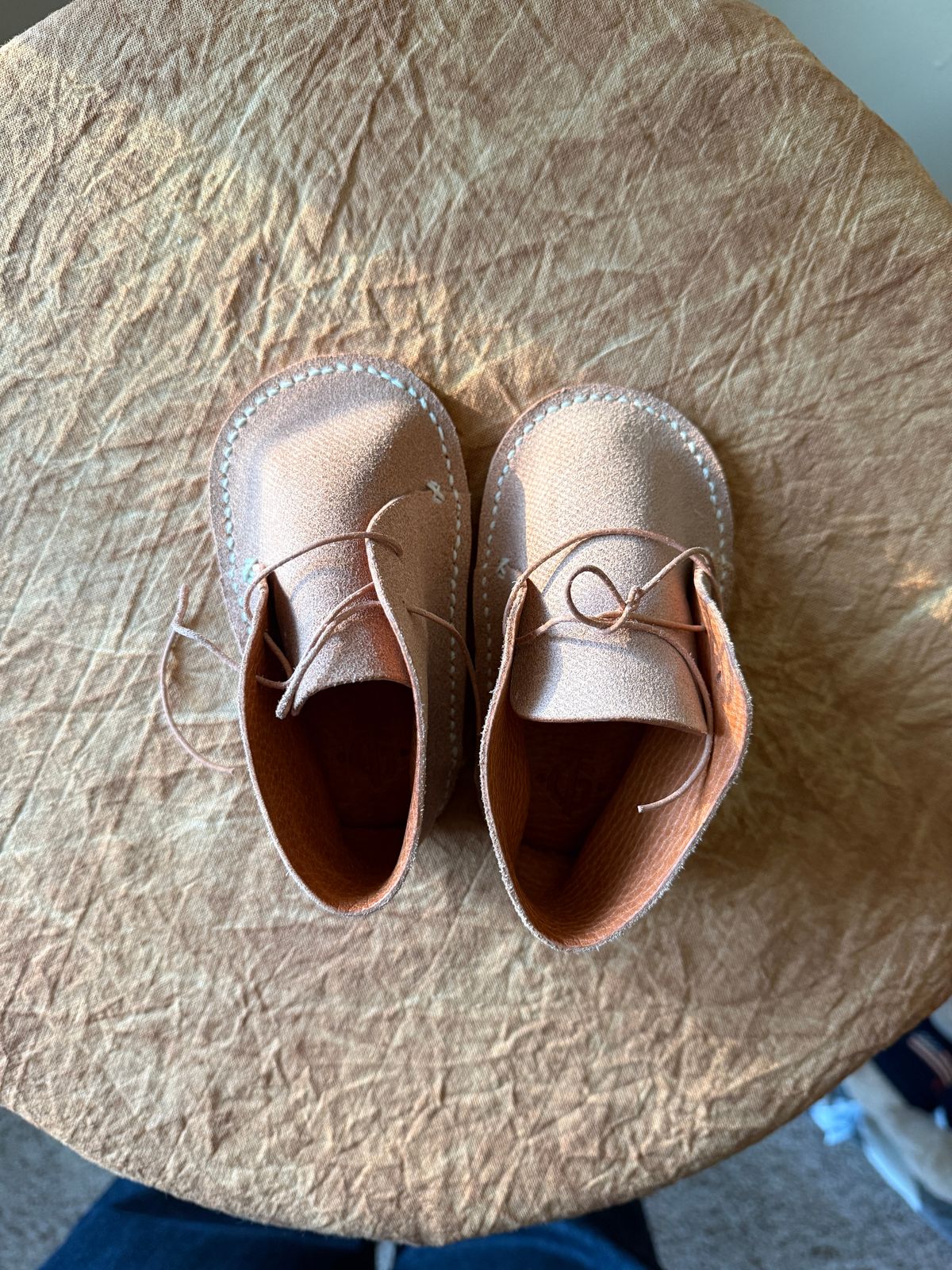 Photo by titletowngoods on February 4, 2026 of the Titletown Goods Chukka in Wickett & Craig Russet Milled Traditional Harness.