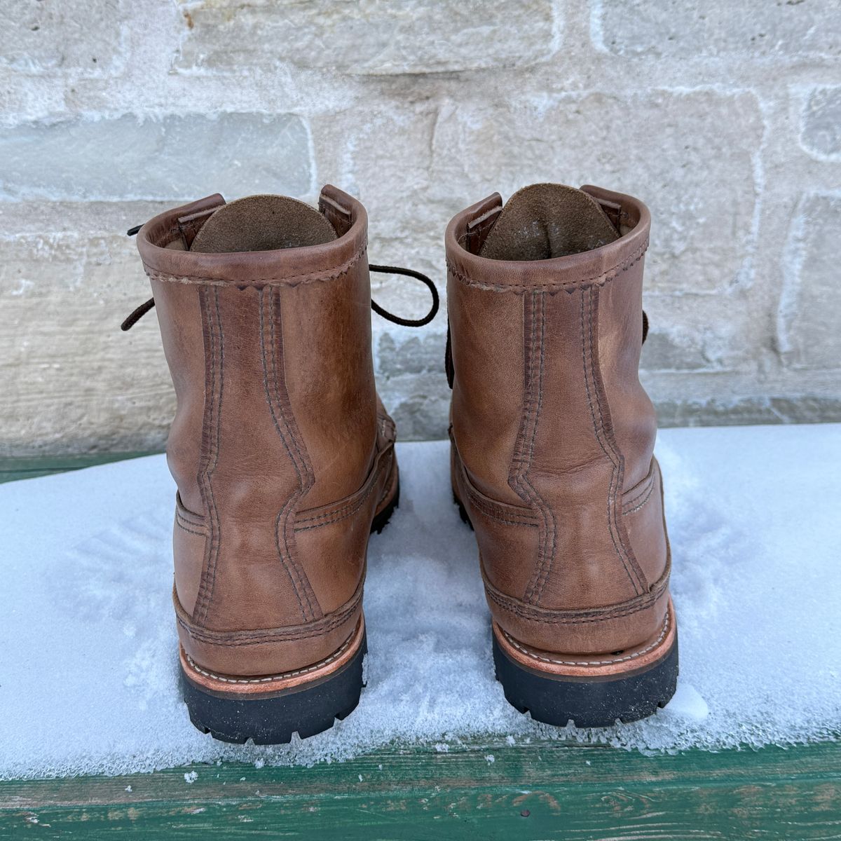 Photo by titletowngoods on February 4, 2026 of the Russell Moccasin Co. Joe's PH in Horween Marine Field Shoe.