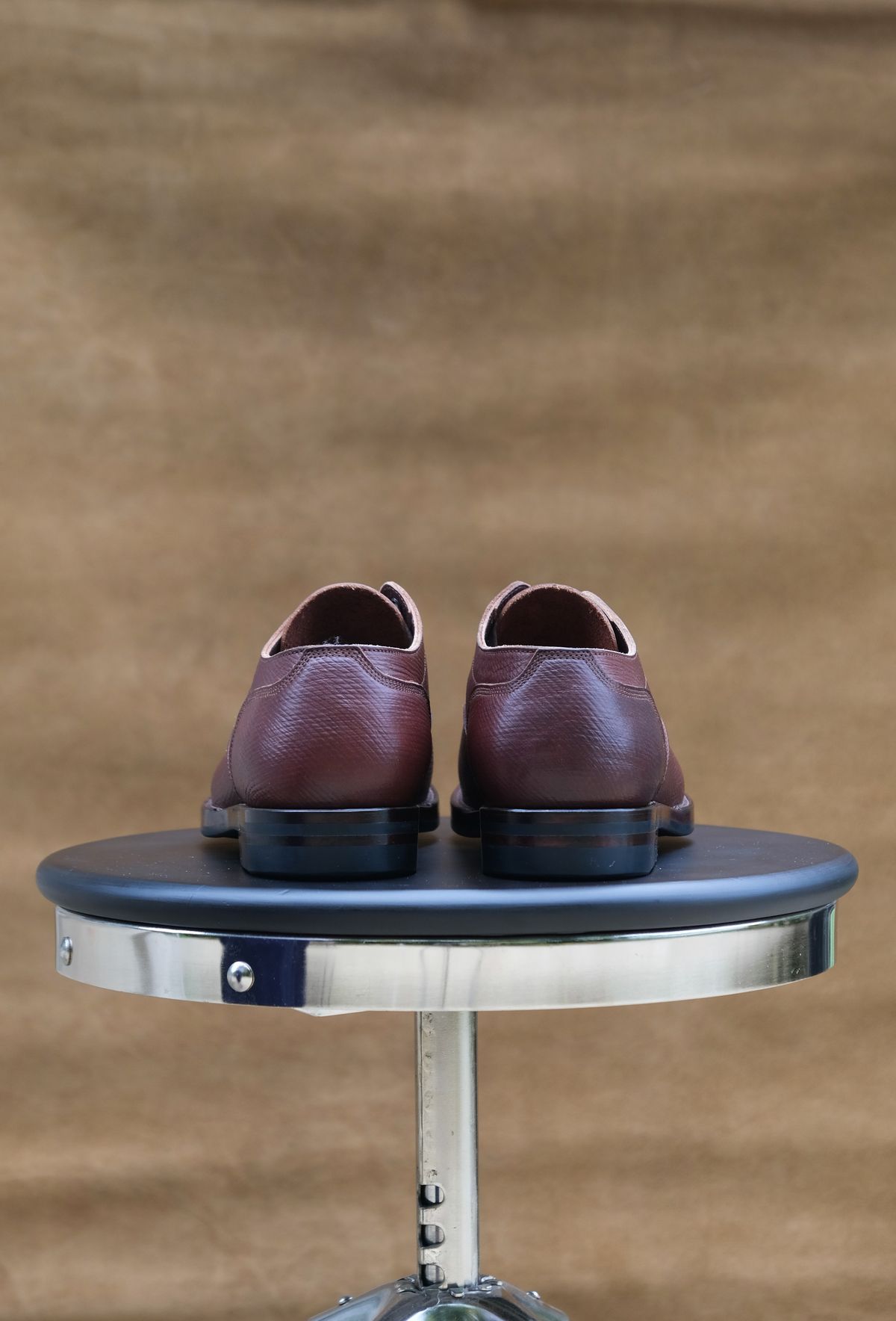 Photo by titletowngoods on October 1, 2023 of the Onderhoud LVL01 Derby Boot in J&FJ Baker Brown Russian Calf.