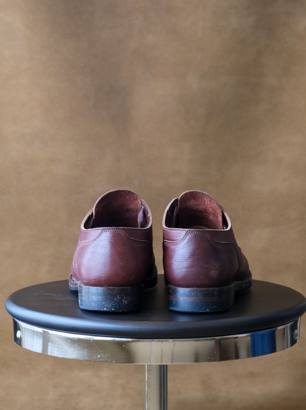 Photo by titletowngoods on December 4, 2023 of the Onderhoud LVL01 Derby Boot in J&FJ Baker Brown Russian Calf.
