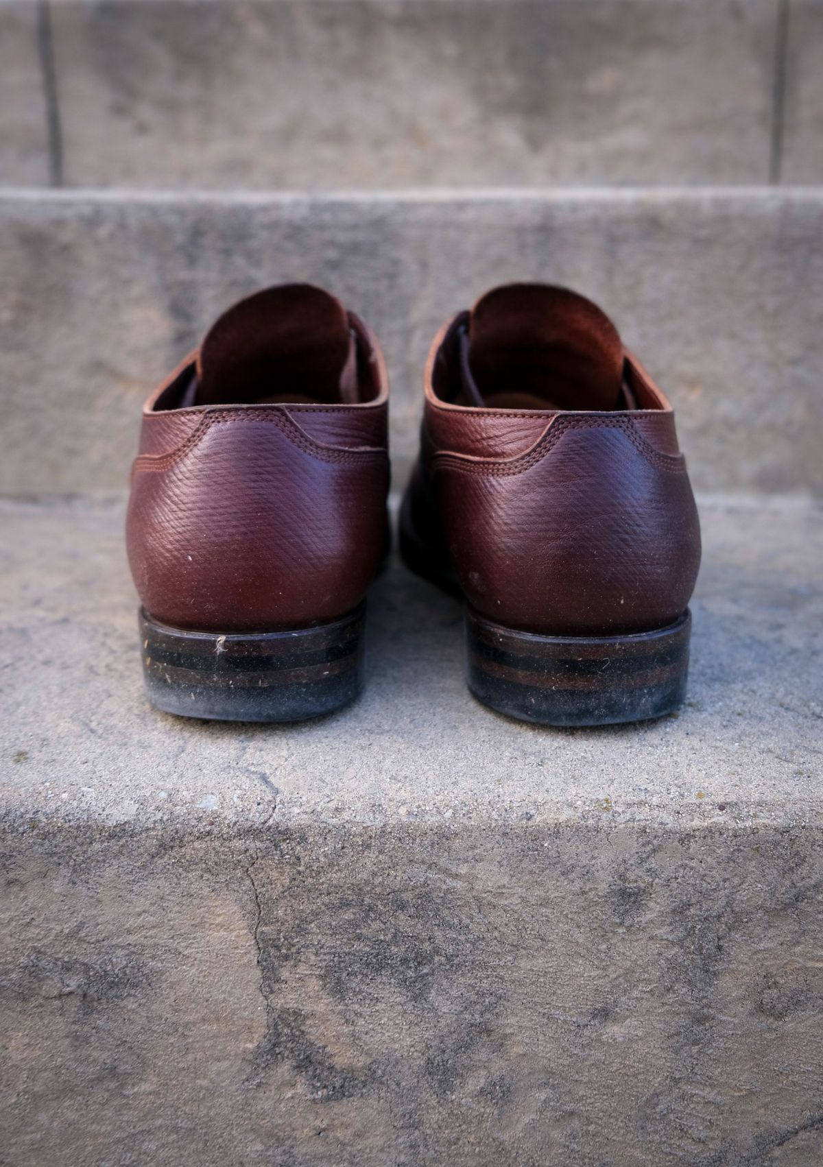 Photo by titletowngoods on March 3, 2024 of the Onderhoud LVL01 Derby Boot in J&FJ Baker Brown Russian Calf.