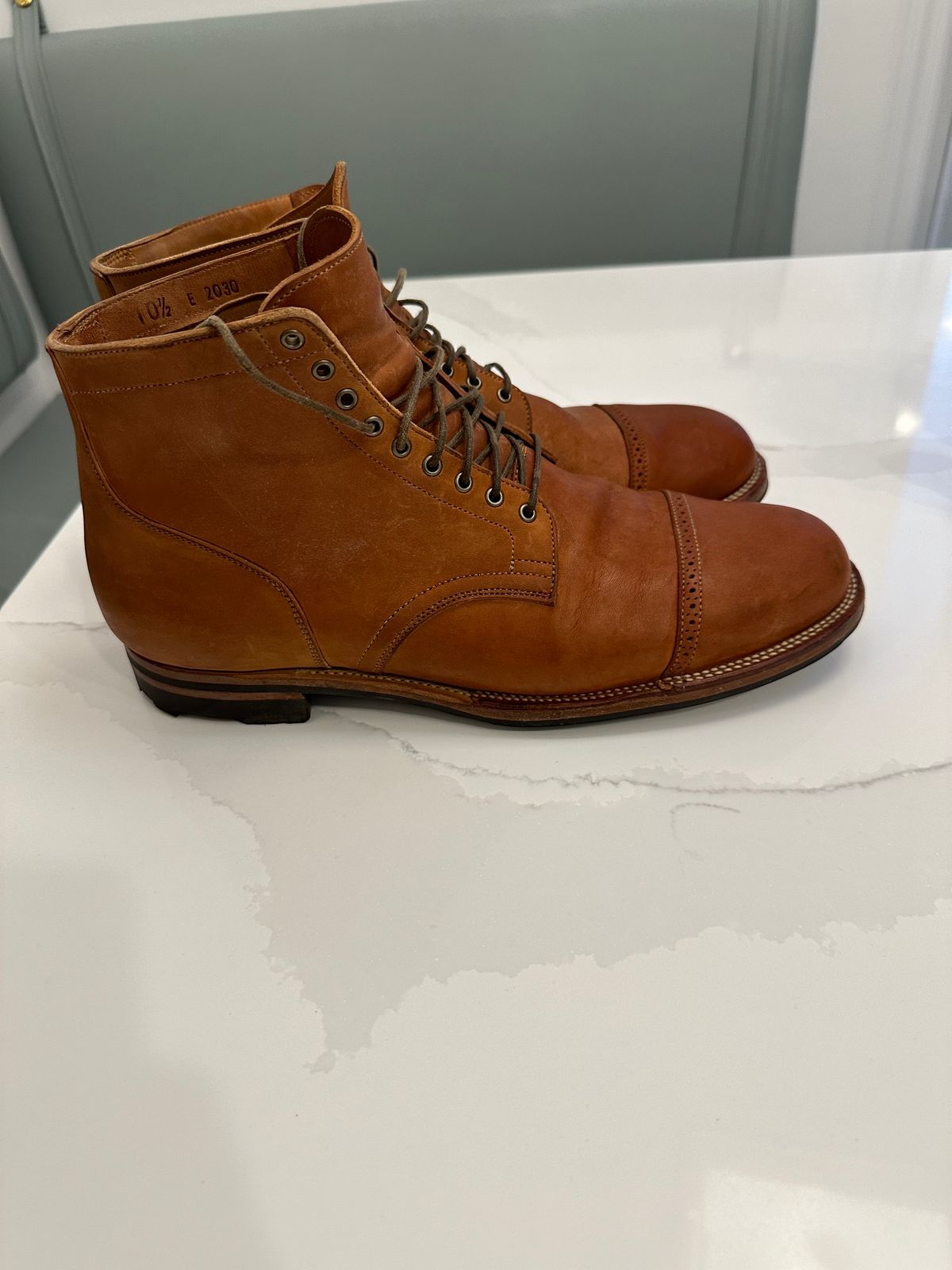 Photo by ferf on November 6, 2023 of the Viberg Service Boot in Horween Natural Crust Double Cordovan.