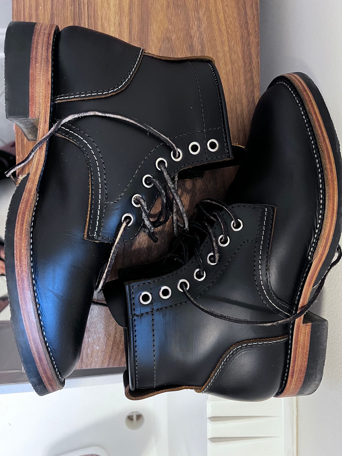 Photo by Rameshpondhe on December 2, 2023 of the Santalum x PTC The Klondike Service Boot in S.B. Foot Black Klondike.