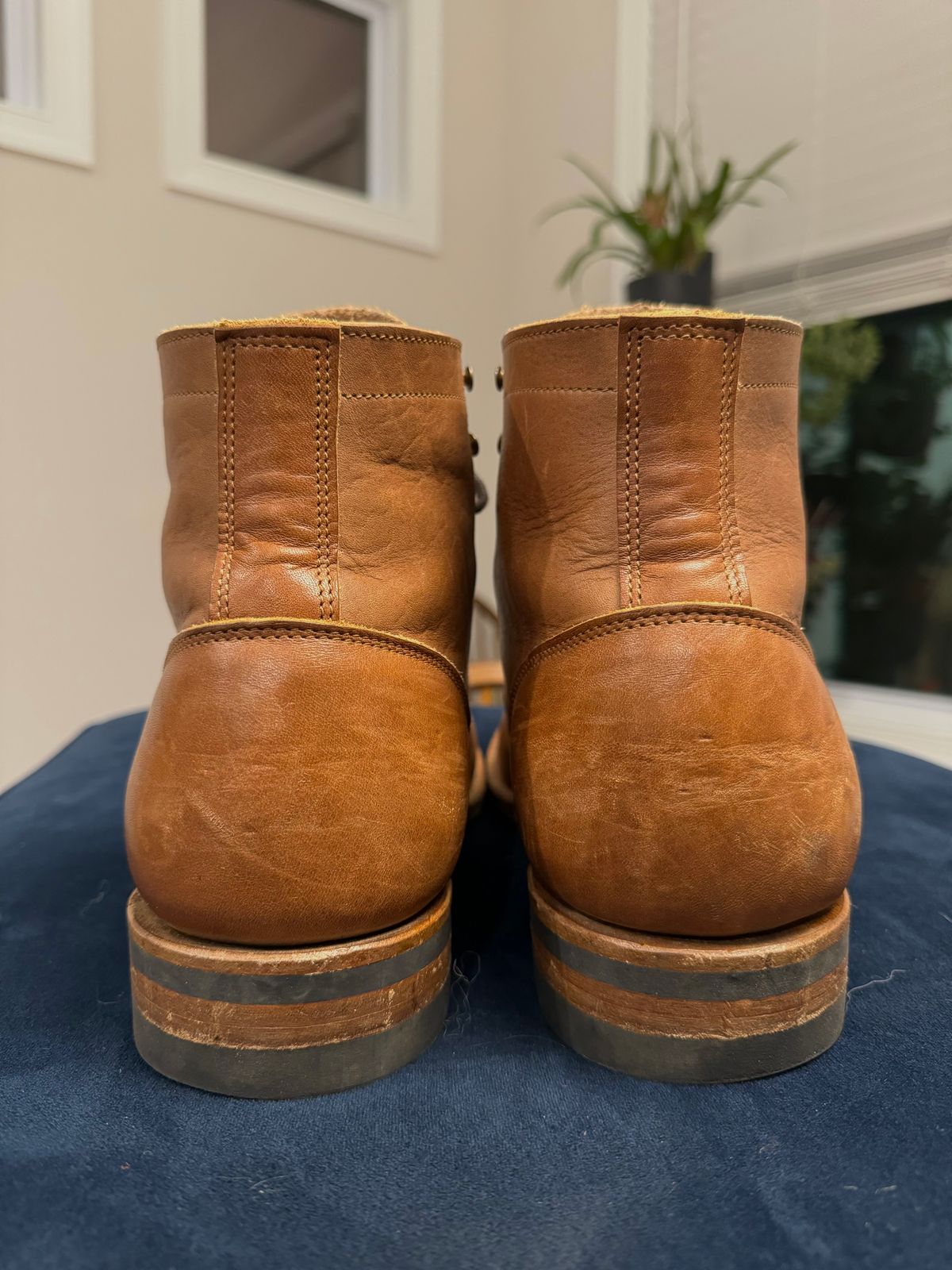 Photo by yeolderoberto on November 5, 2024 of the Truman Moc Toe in British Tan Grizzly.