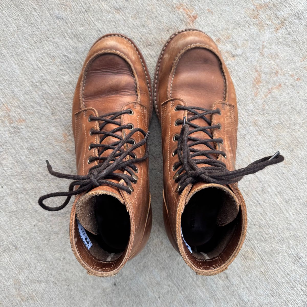 Photo by yeolderoberto on January 4, 2025 of the Truman Moc Toe in British Tan Grizzly.