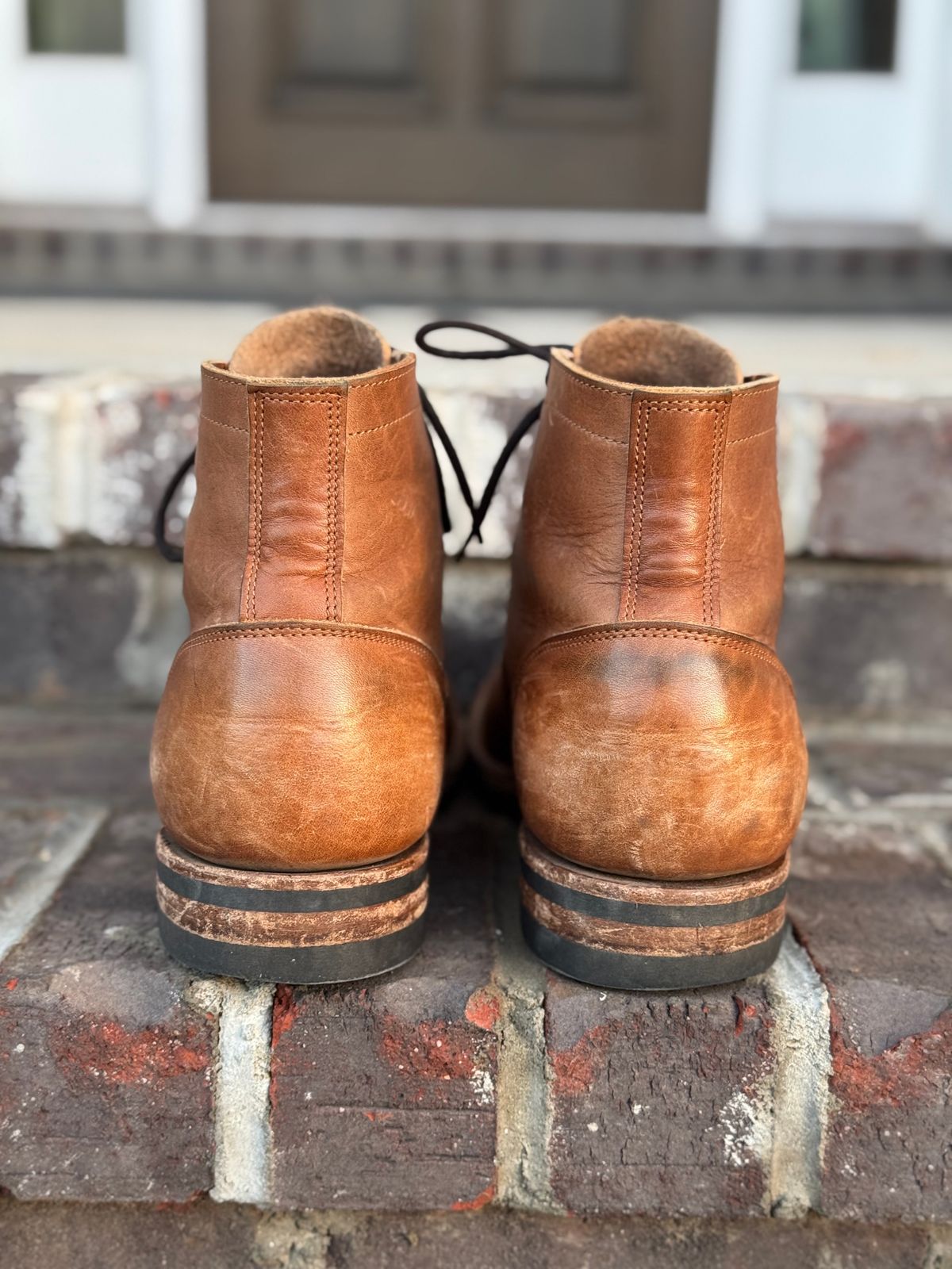 Photo by yeolderoberto on February 4, 2025 of the Truman Moc Toe in British Tan Grizzly.