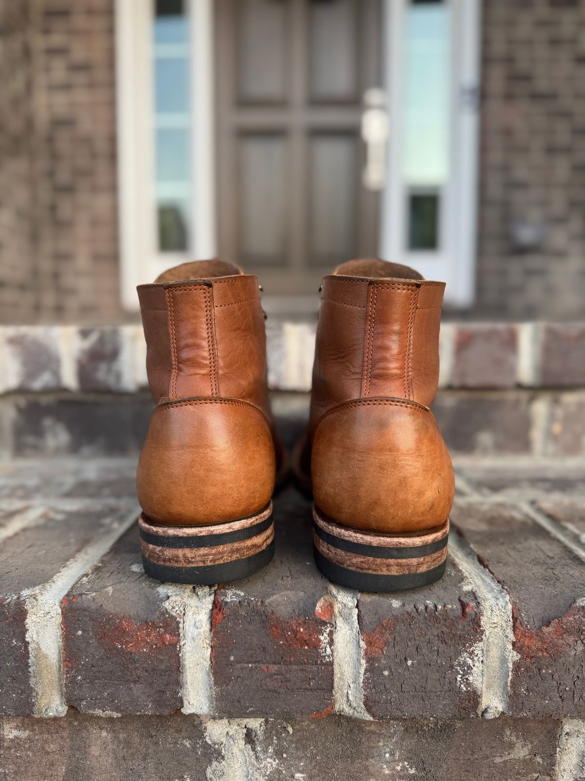 Photo by yeolderoberto on April 1, 2025 of the Truman Moc Toe in British Tan Grizzly.