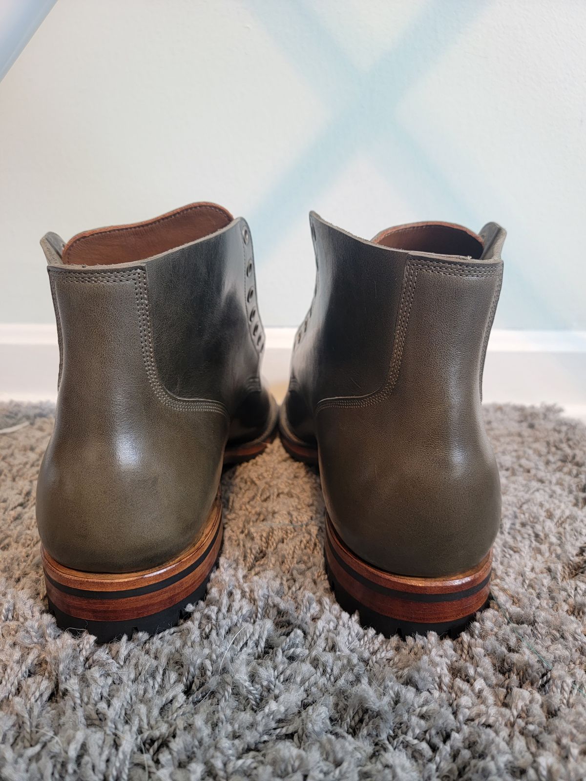 Photo by tempesttost on October 7, 2023 of the Viberg Boondocker in Maryam Olive TPR Horsebutt.