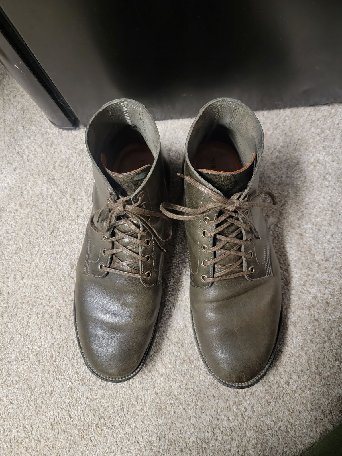 Photo by tempesttost on November 3, 2023 of the Viberg Boondocker in Maryam Olive TPR Horsebutt.